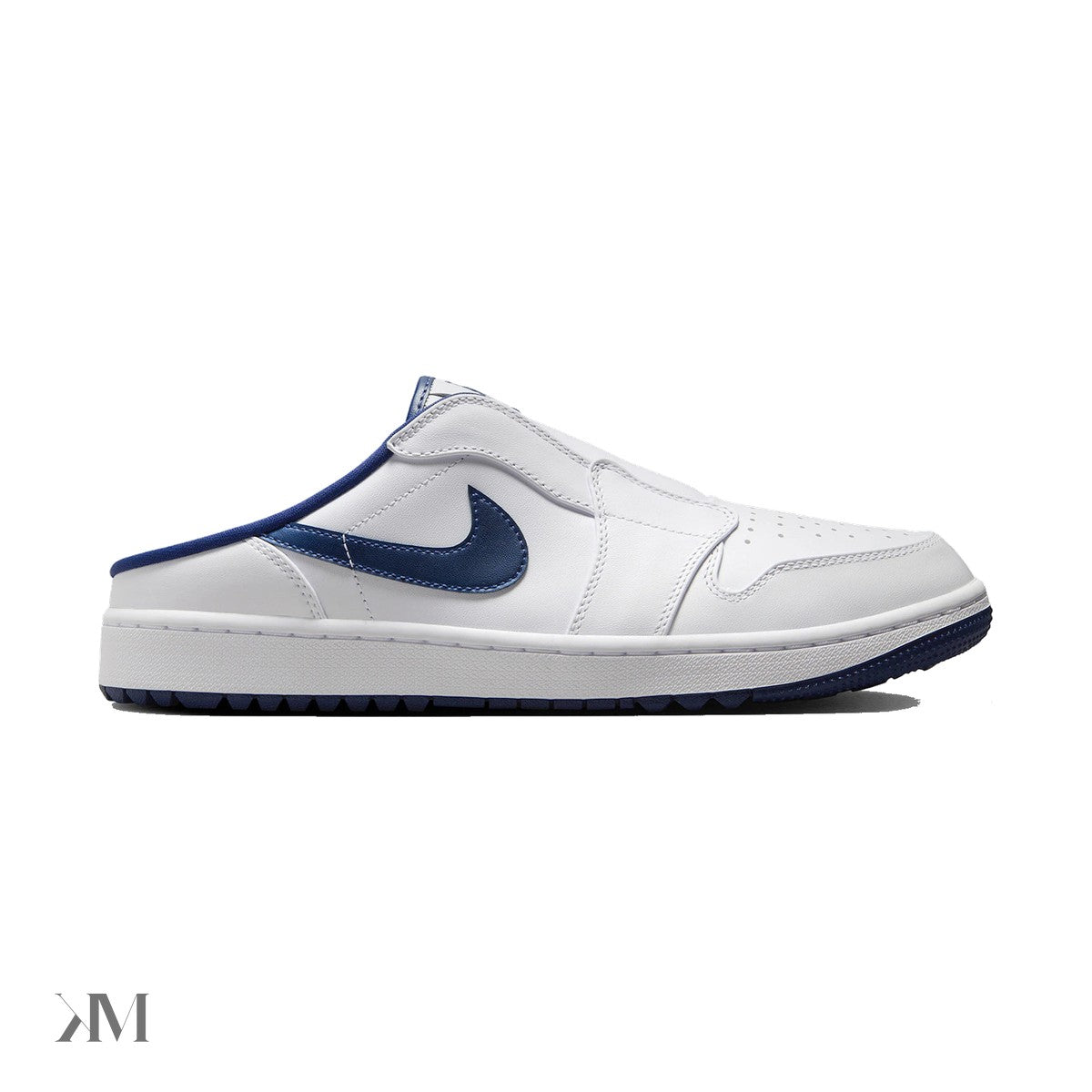 Jordan 1 Mule Golf White Midnight Navy, side profile