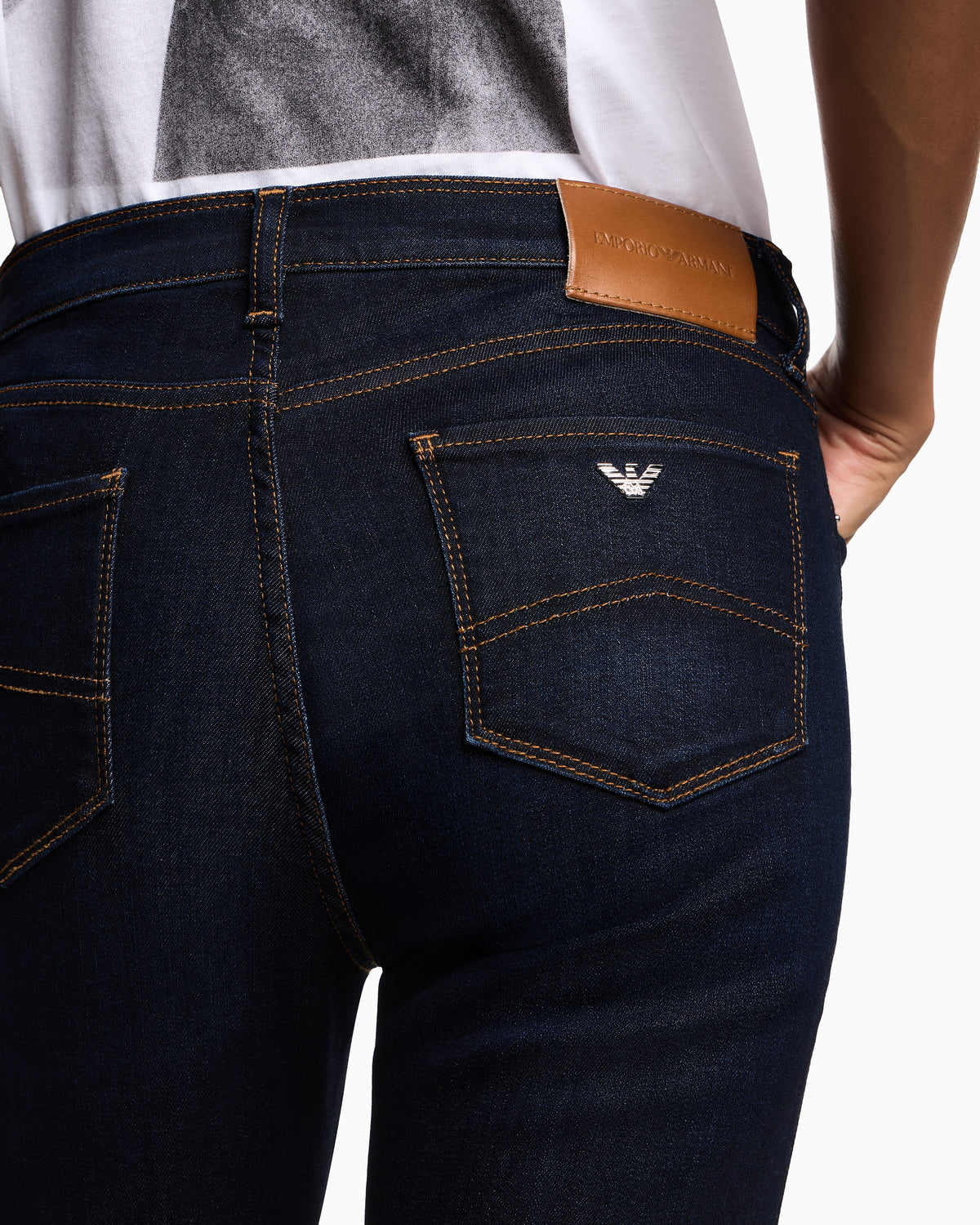 Emporio Armani J20 high-waisted super-skinny leg jeans in viscose denim