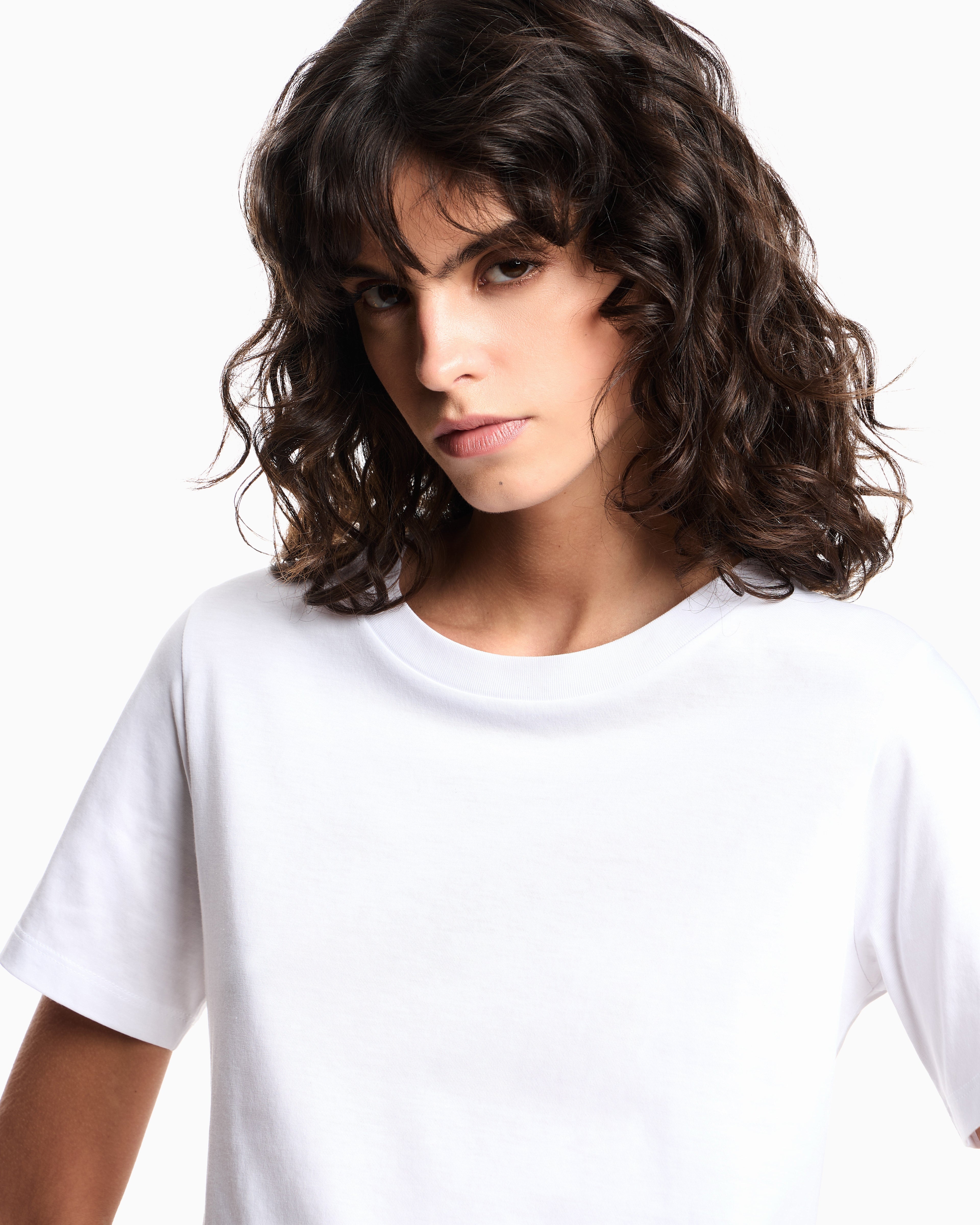 Emporio Armani Jersey t-shirt in Pima cotton with a crew neck Essential