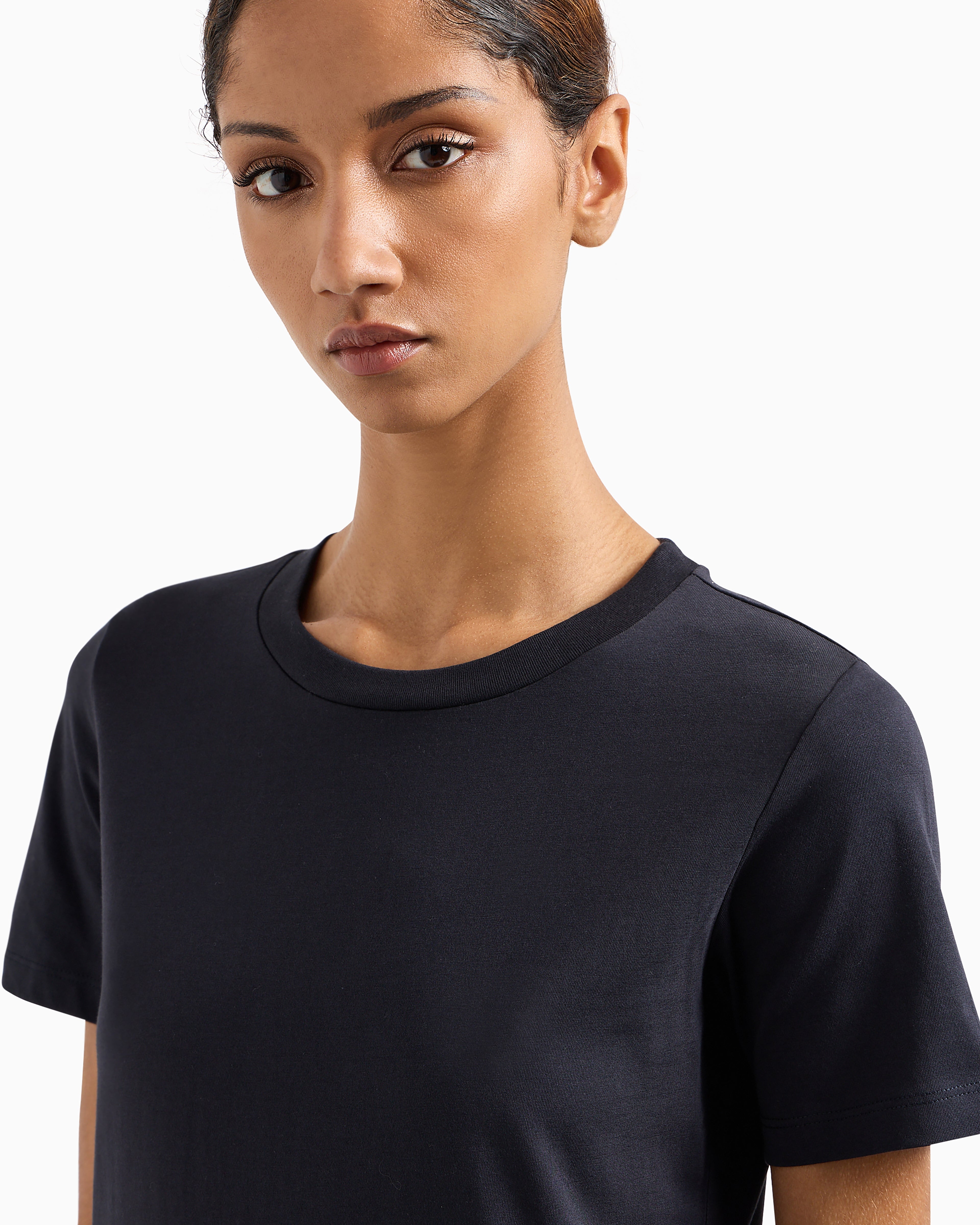 Emporio Armani Jersey t-shirt in Pima cotton with a crew neck Essential