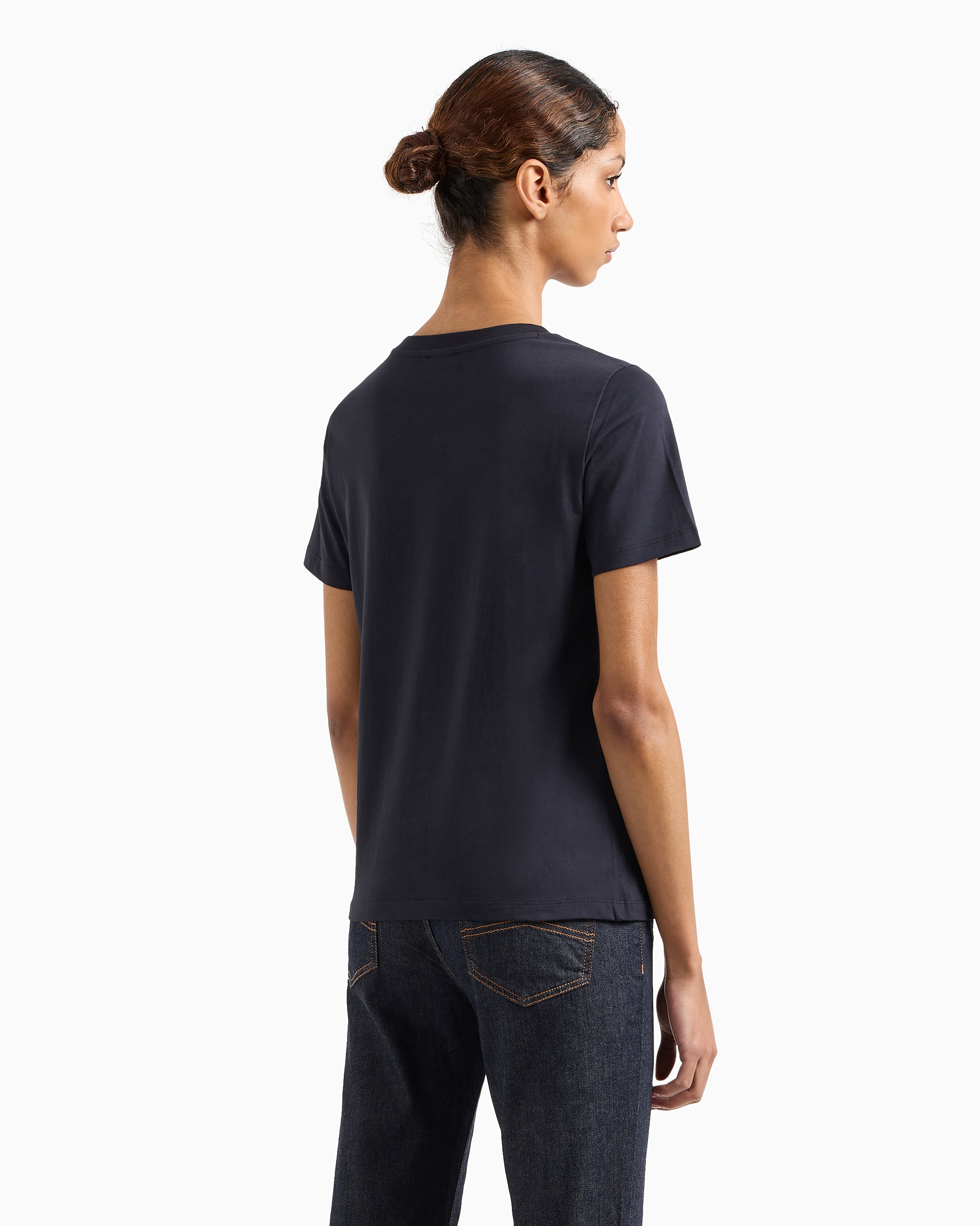 Emporio Armani Jersey t-shirt in Pima cotton with a crew neck Essential