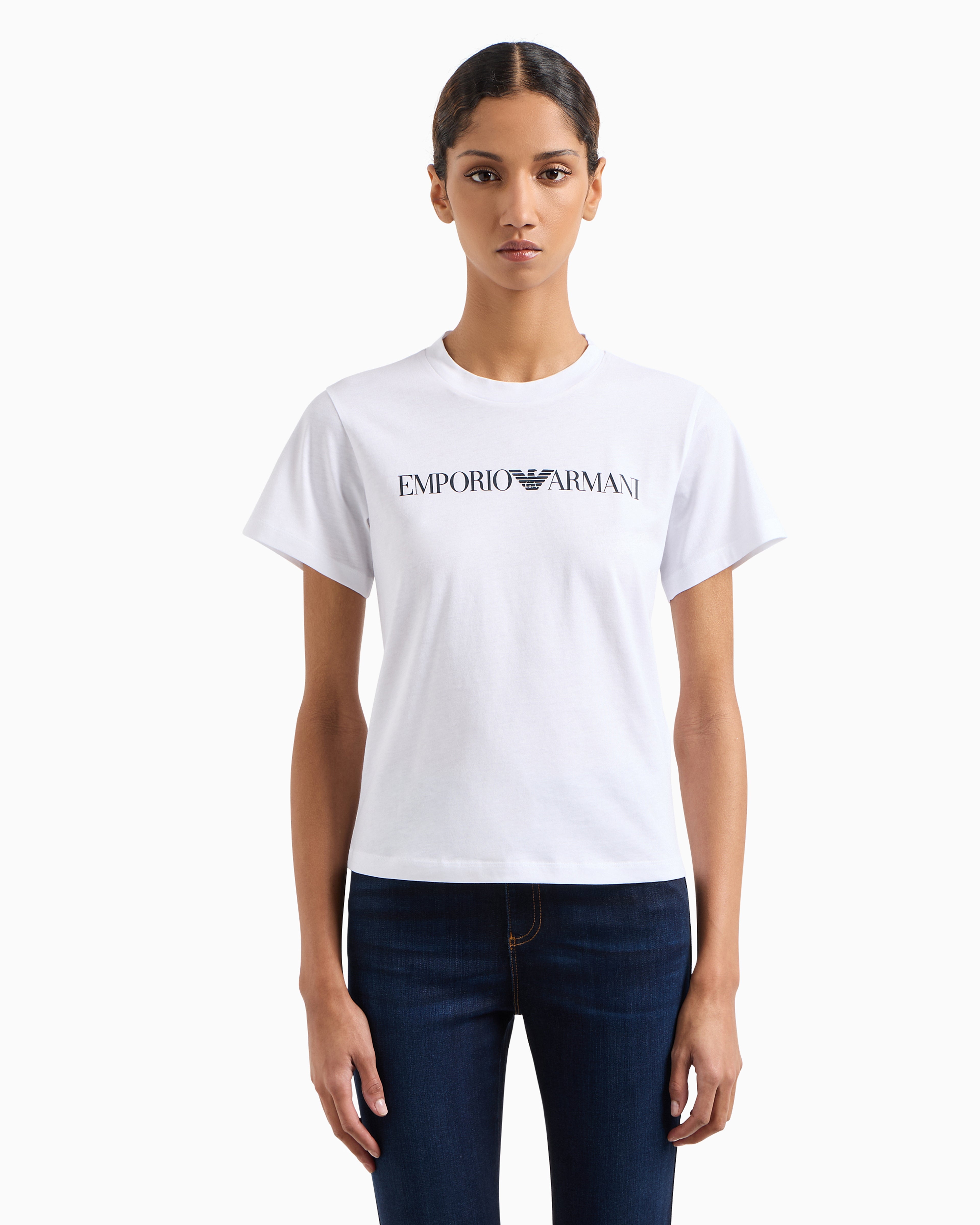 Emporio Armani ASV organic-jersey T-shirt with logo print