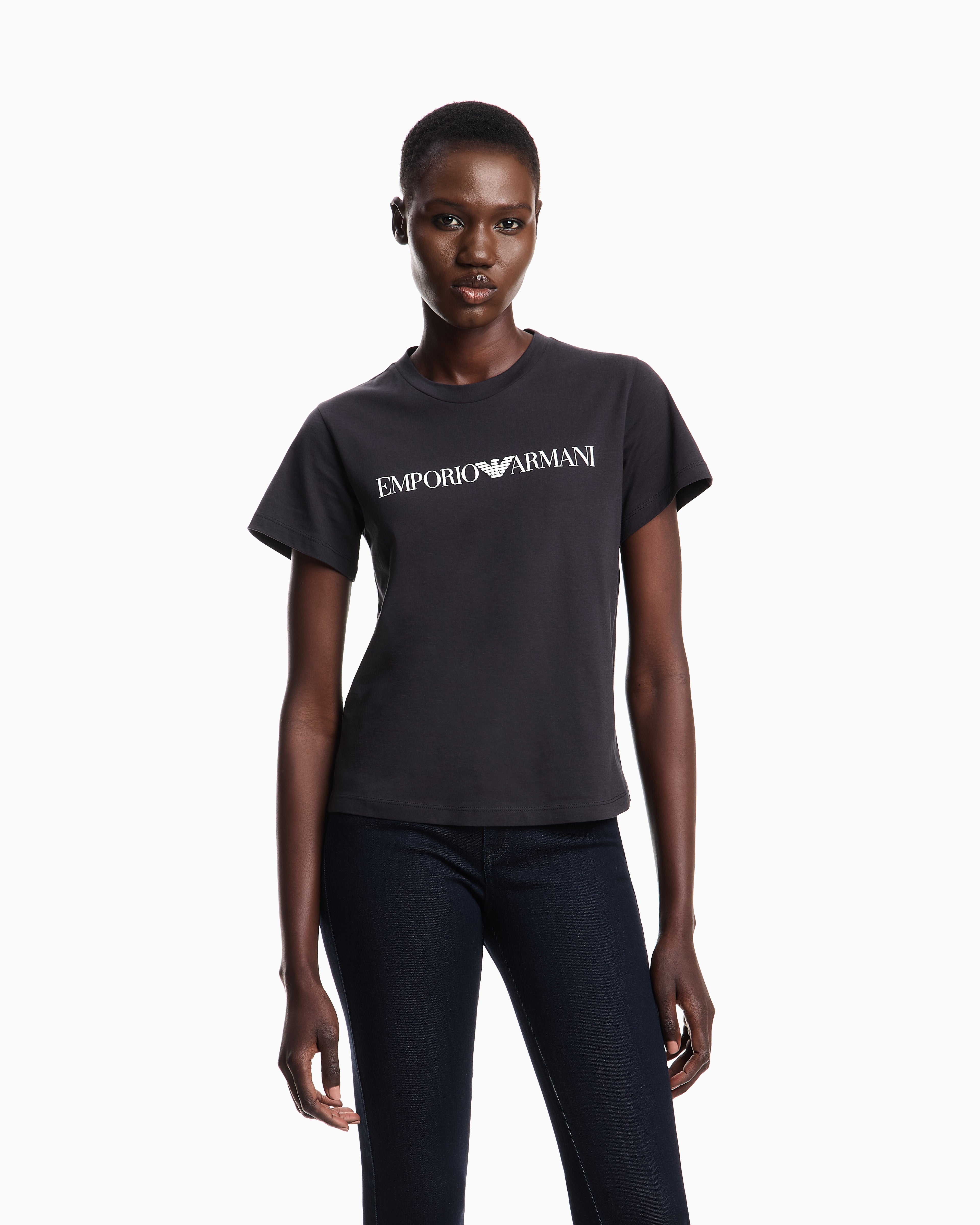 Emporio Armani ASV organic-jersey T-shirt with logo print