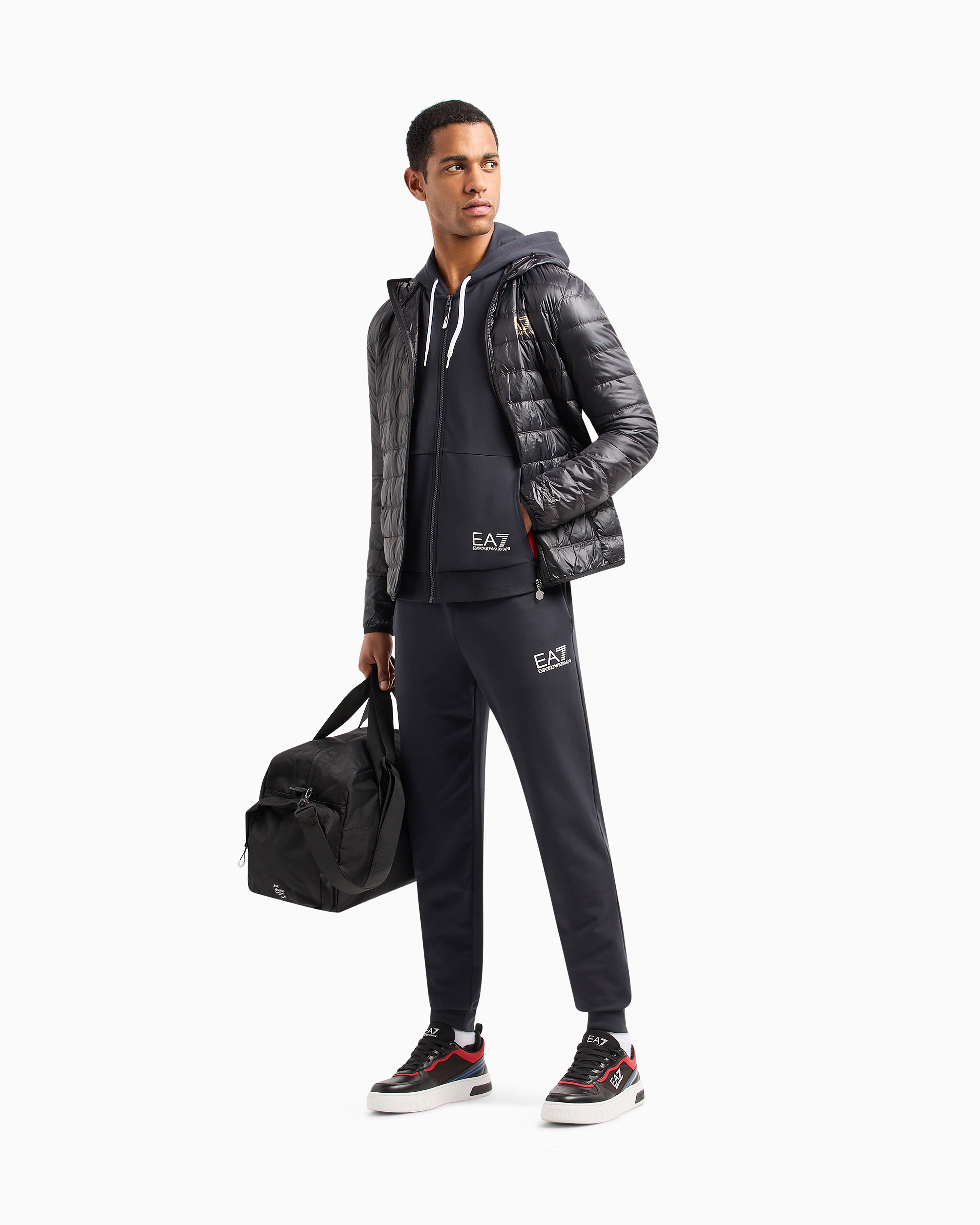 EA7 Packable hooded Core Identity puffer jacket