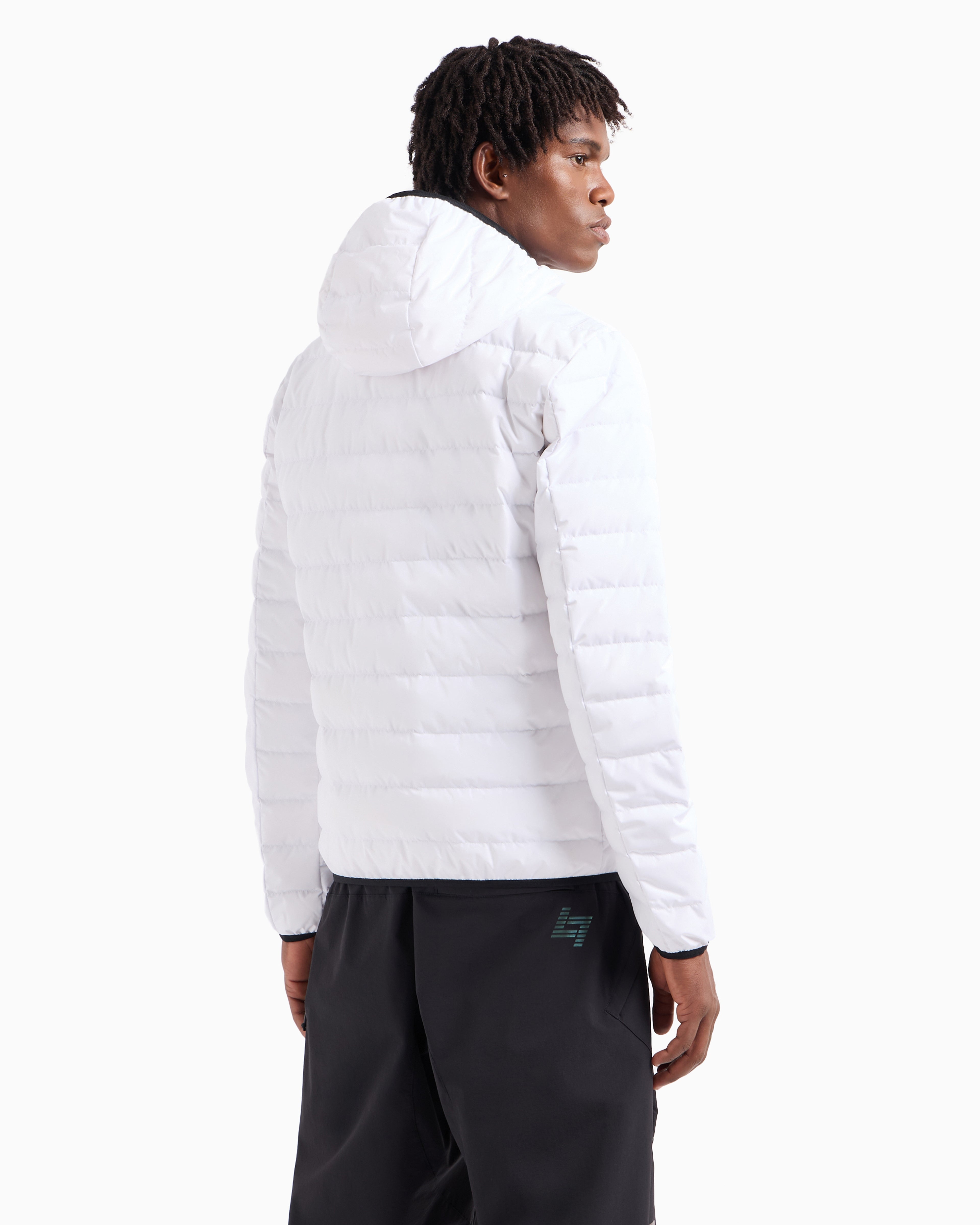 EA7 Premium Shield packable hooded down jacket