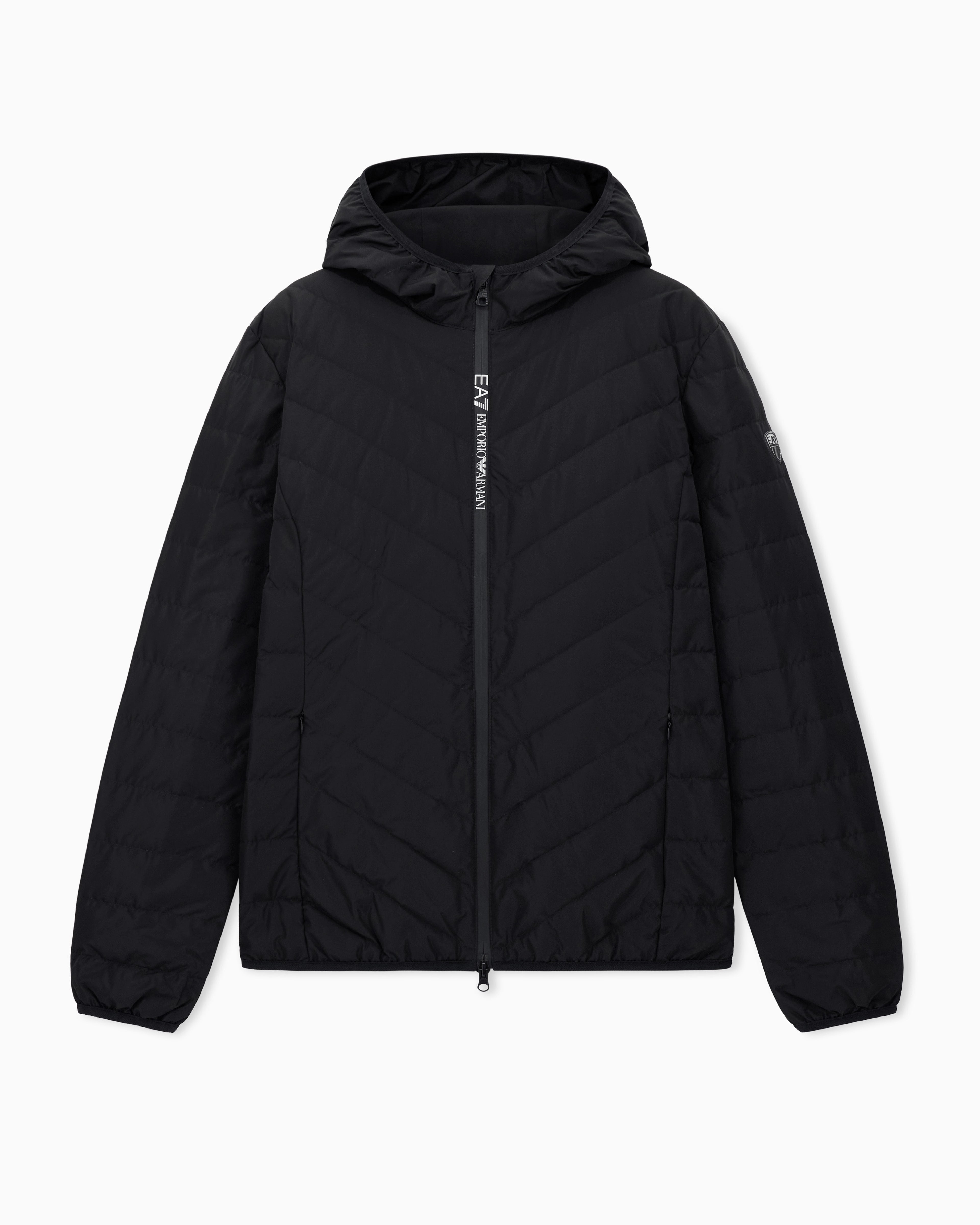 EA7 Premium Shield packable hooded down jacket
