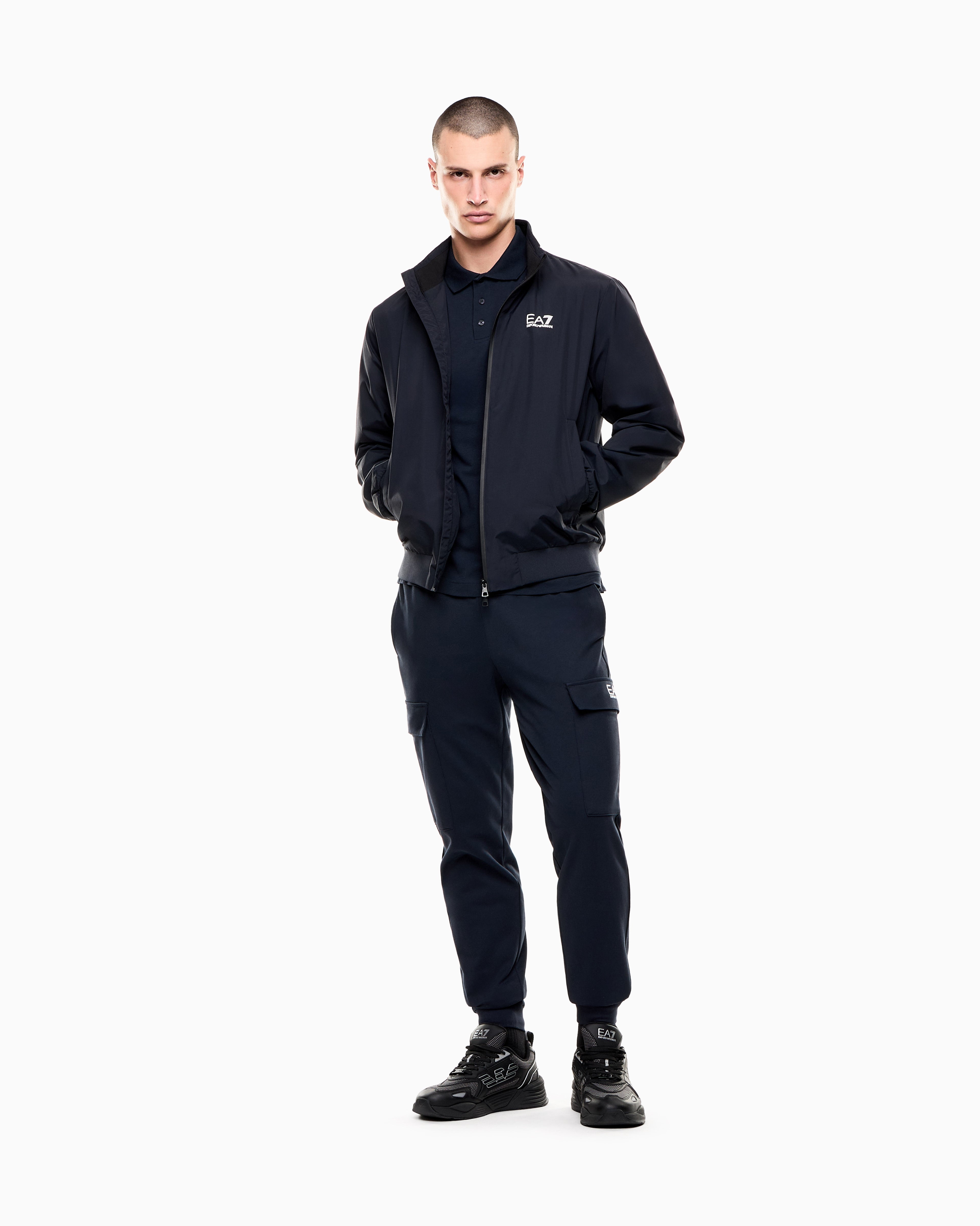 EA7 Core Identity stretch-cotton polo shirt