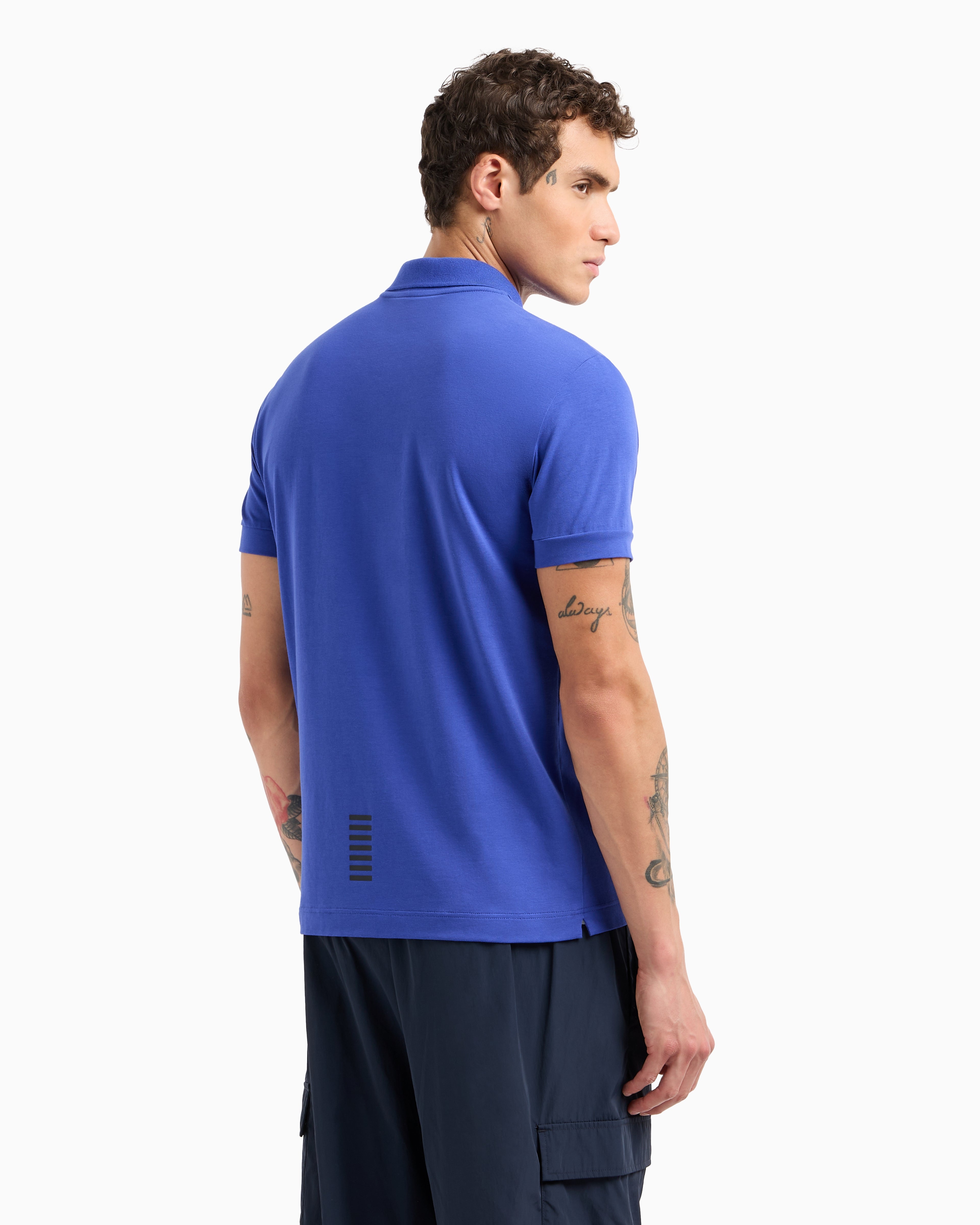 EA7 Core Identity stretch-cotton polo shirt