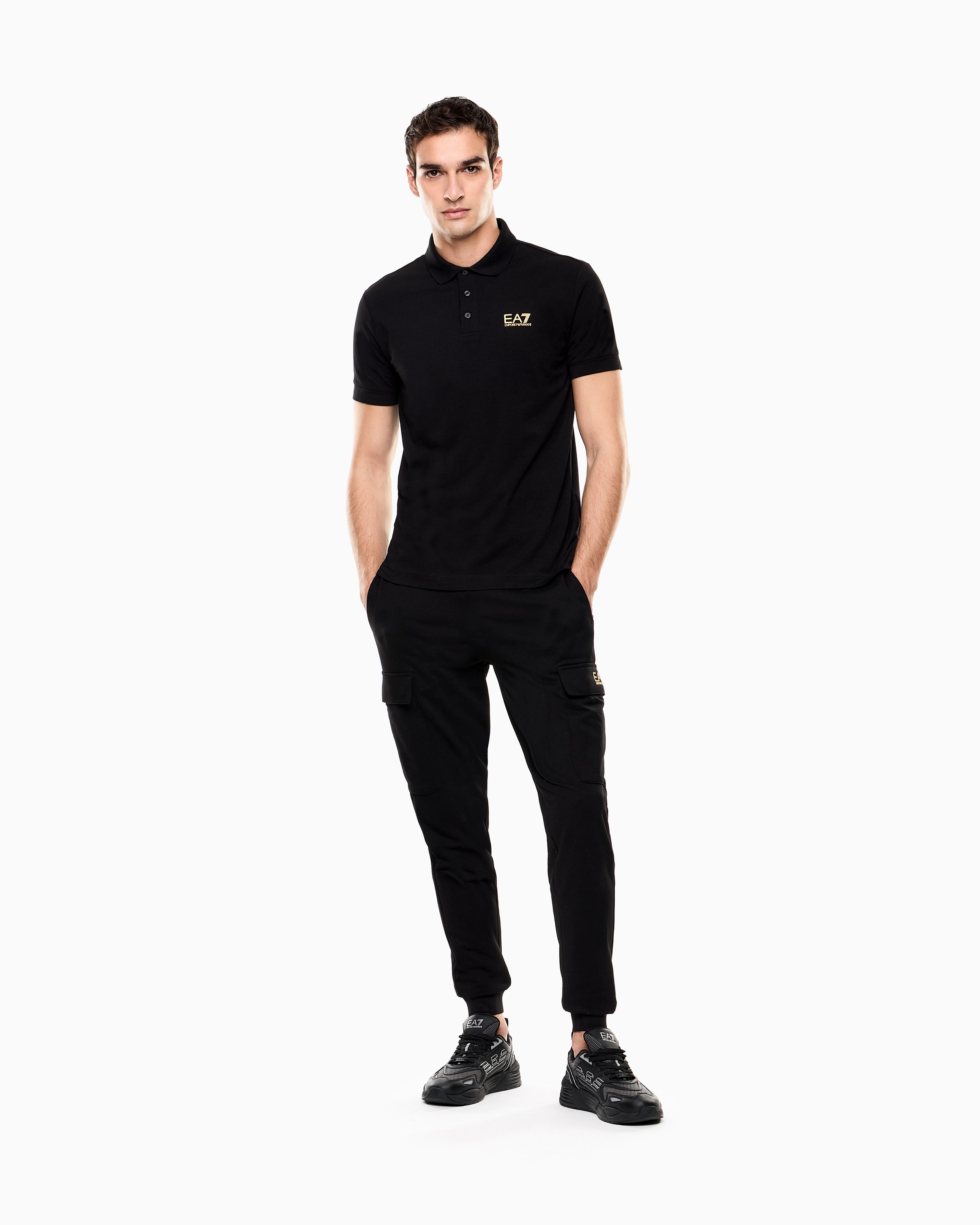 EA7 Core Identity cotton cargo trousers