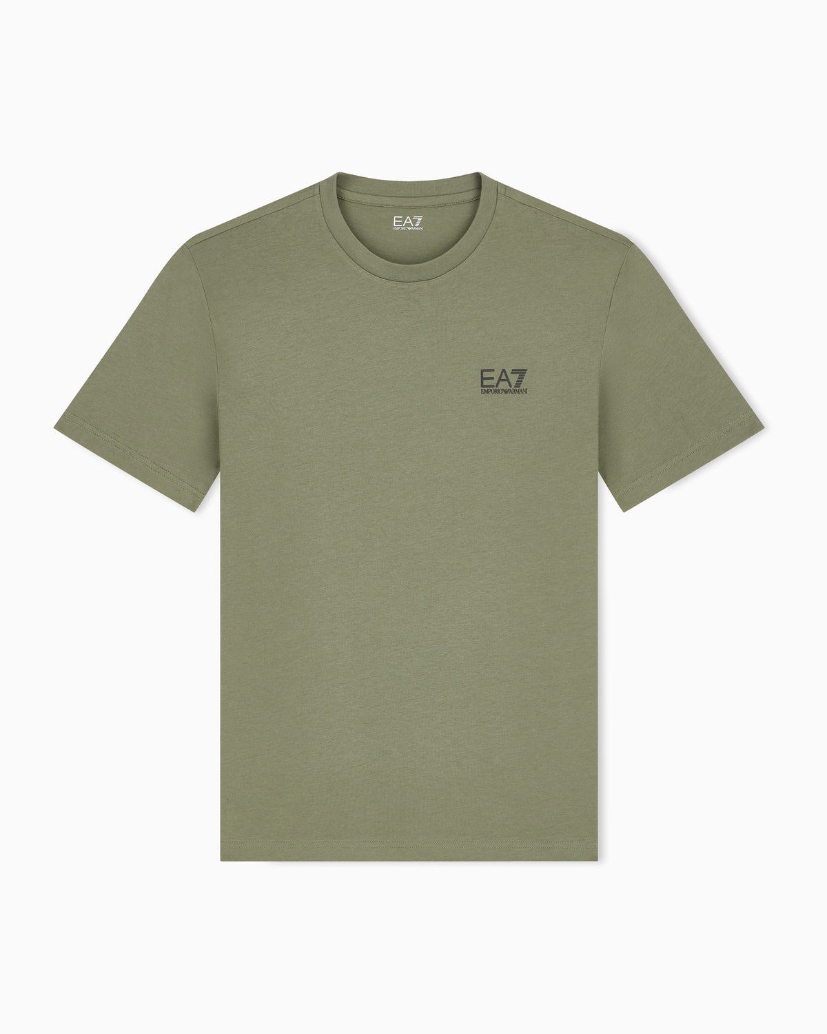 EA7 Cotton shirt in Pima jersey with crew neck Core Identity