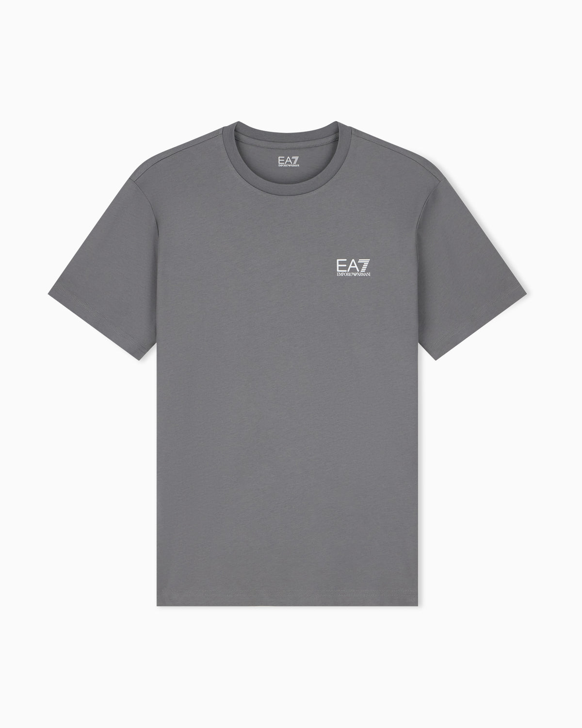 EA7 Cotton shirt in Pima jersey with crew neck Core Identity