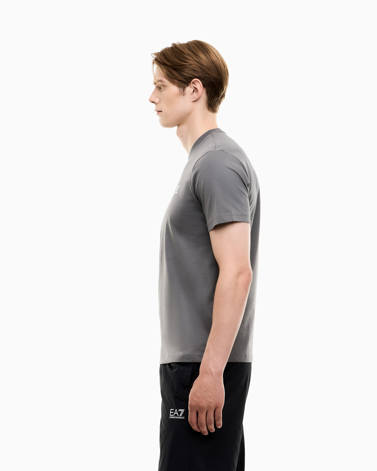 EA7 Cotton shirt in Pima jersey with crew neck Core Identity