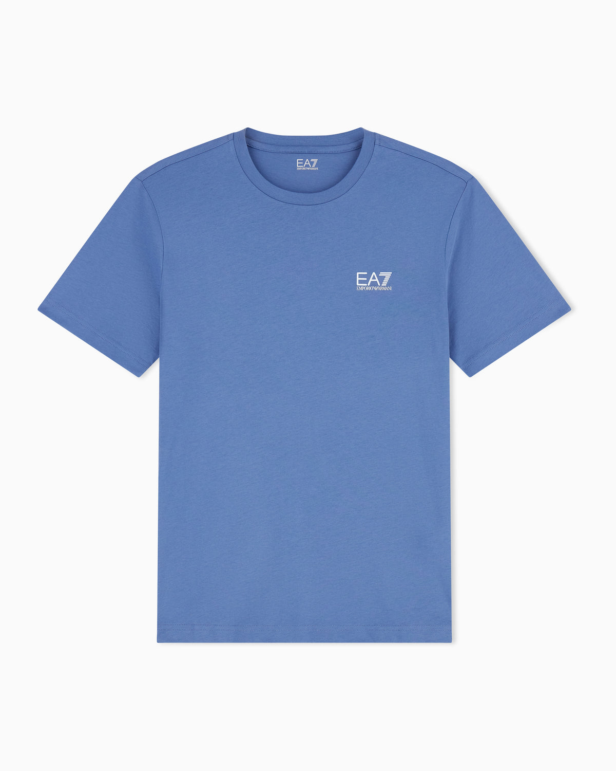 EA7 Cotton shirt in Pima jersey with crew neck Core Identity