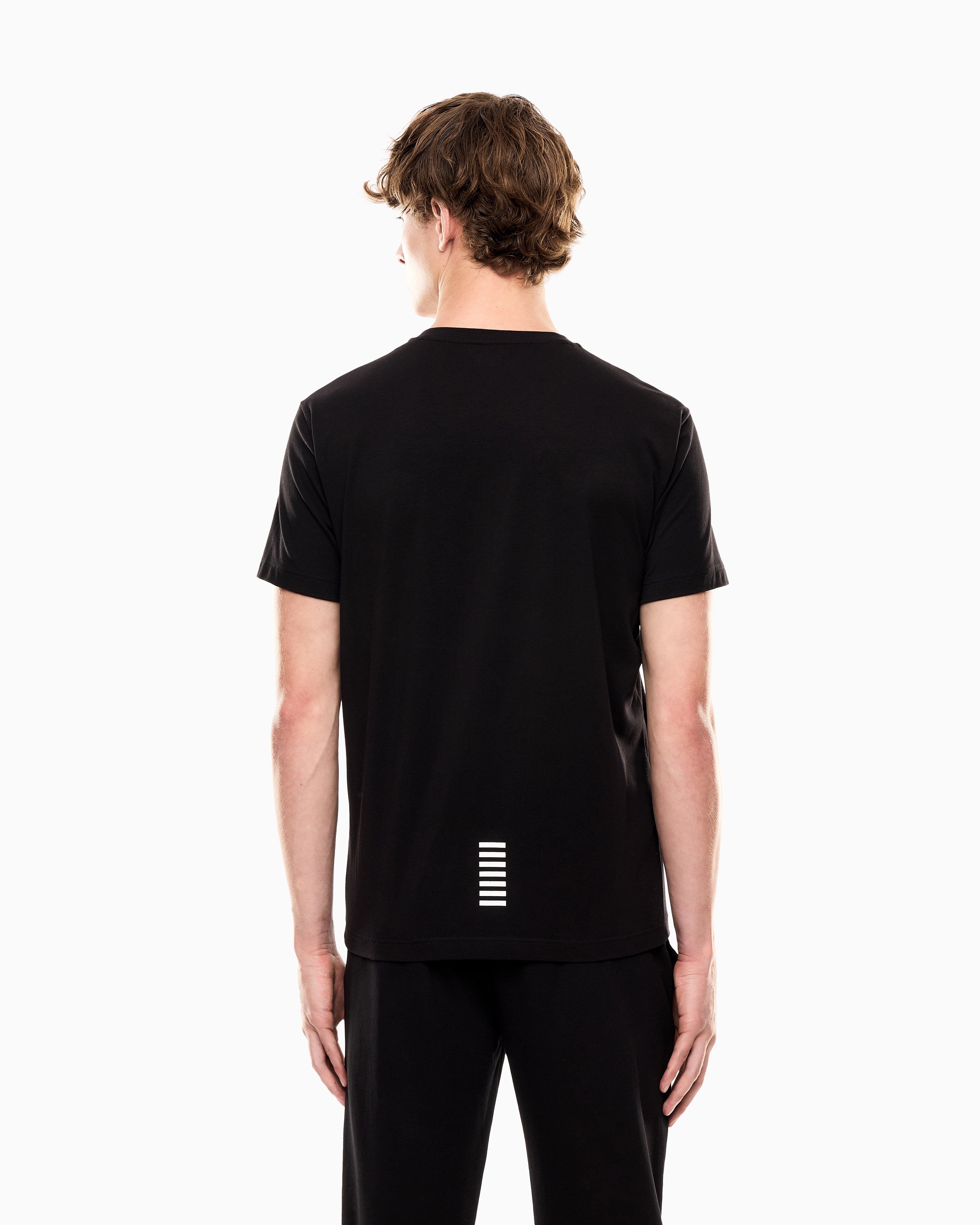EA7 Core Identity stretch cotton jersey V-neck T-shirt