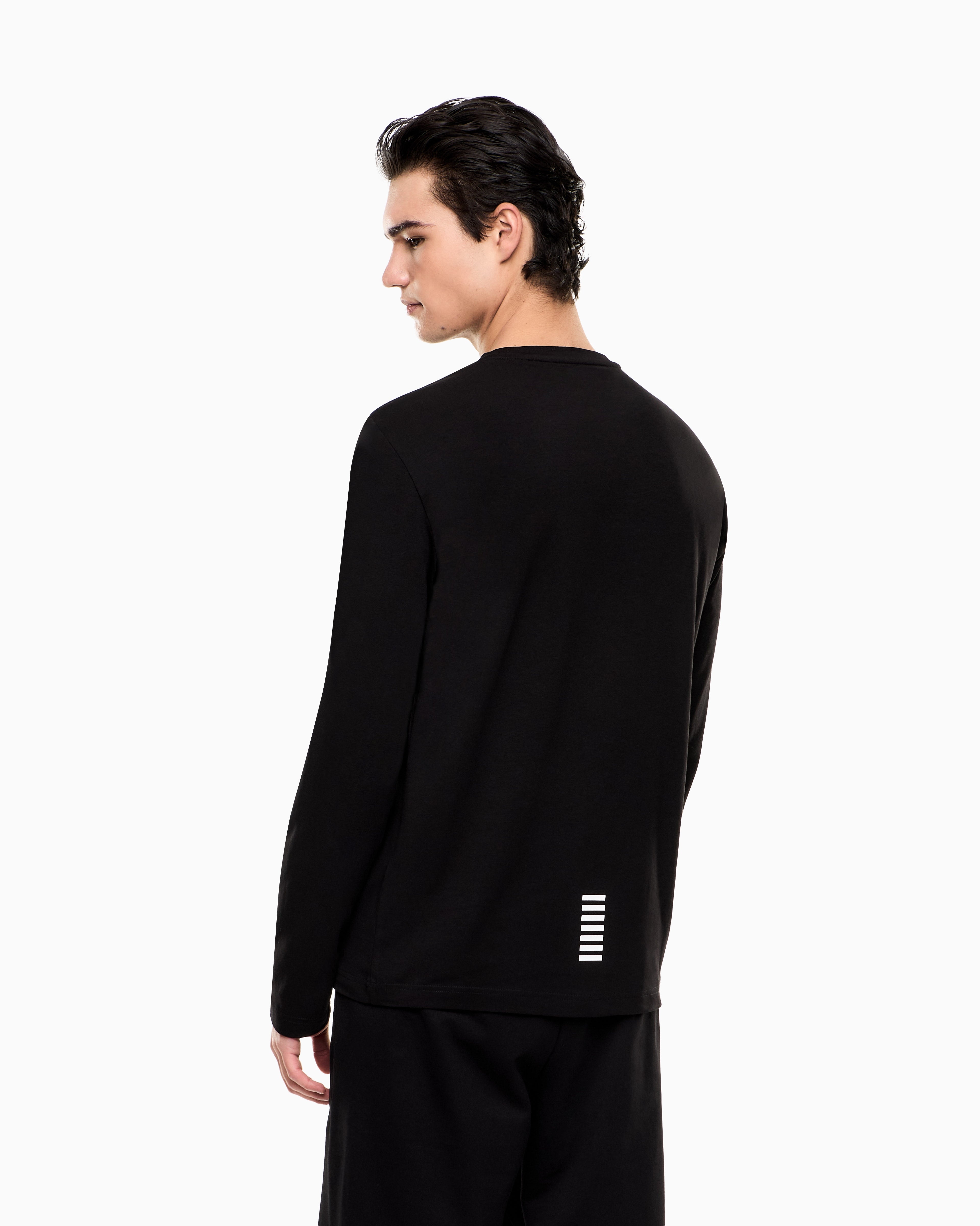 EA7 Long-sleeved cotton Core Identity T-shirt