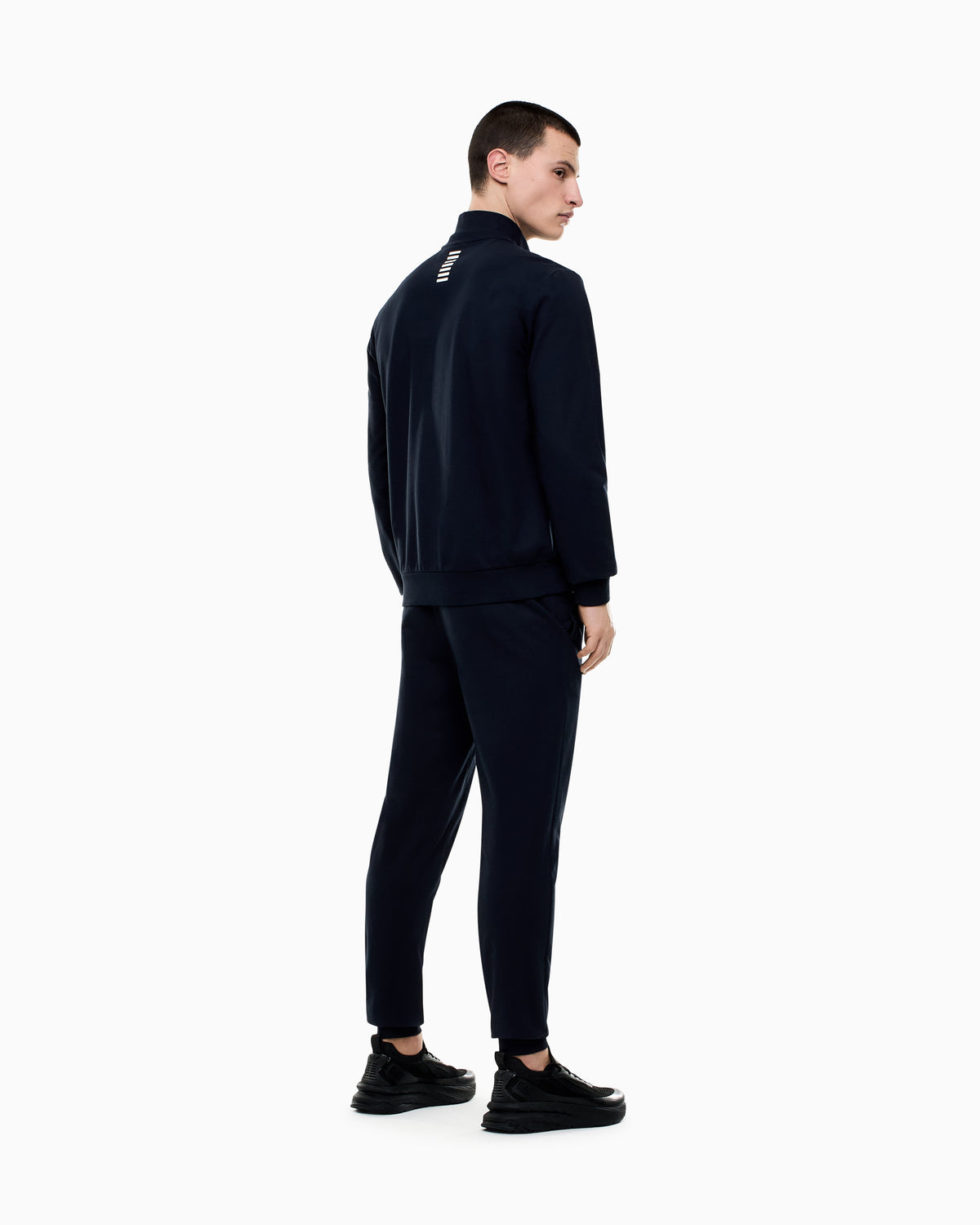 EA7 Cotton suit with zip and stand collar Core Identity