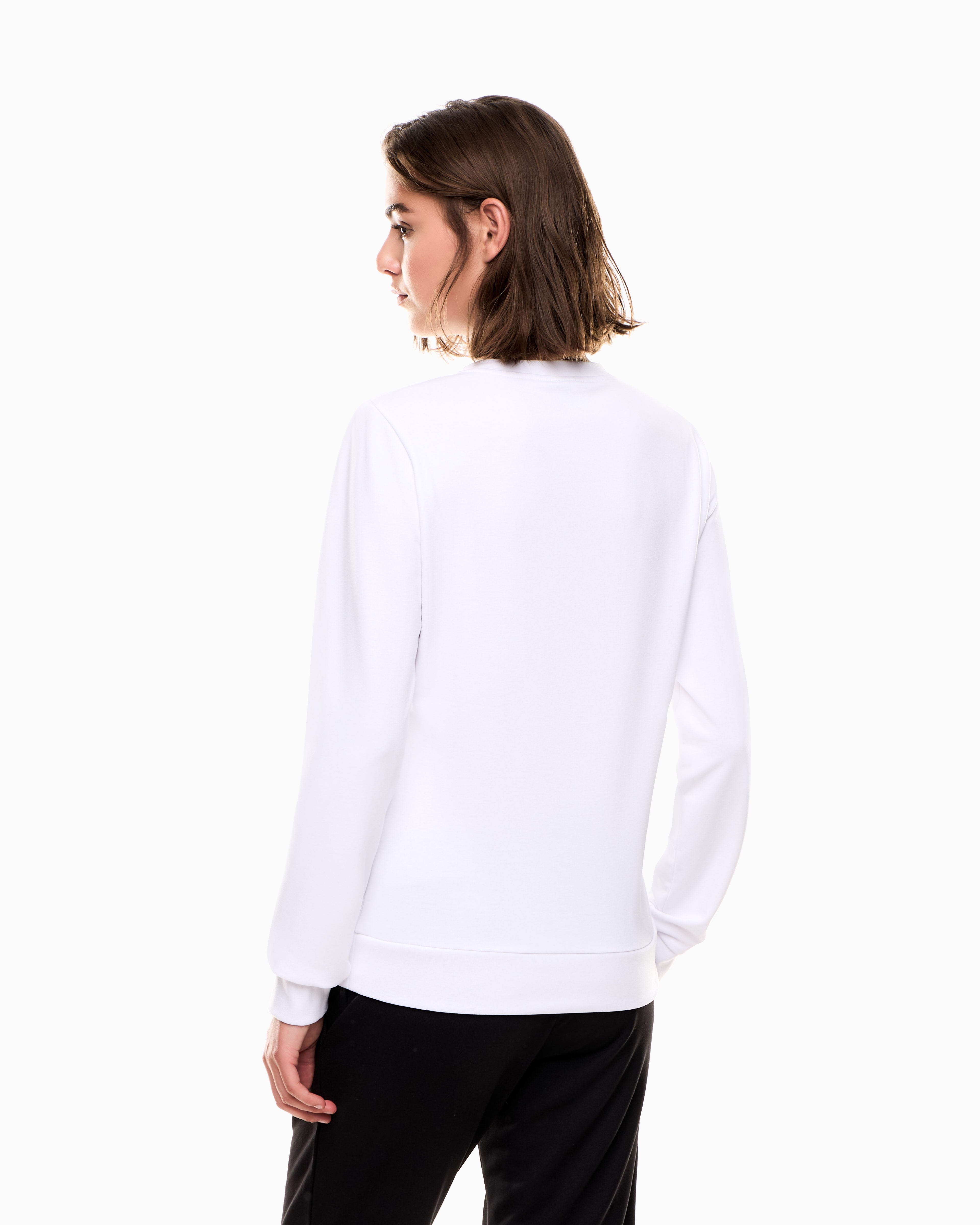 EA7 Evolution stretch viscose-blend crew-neck sweatshirt