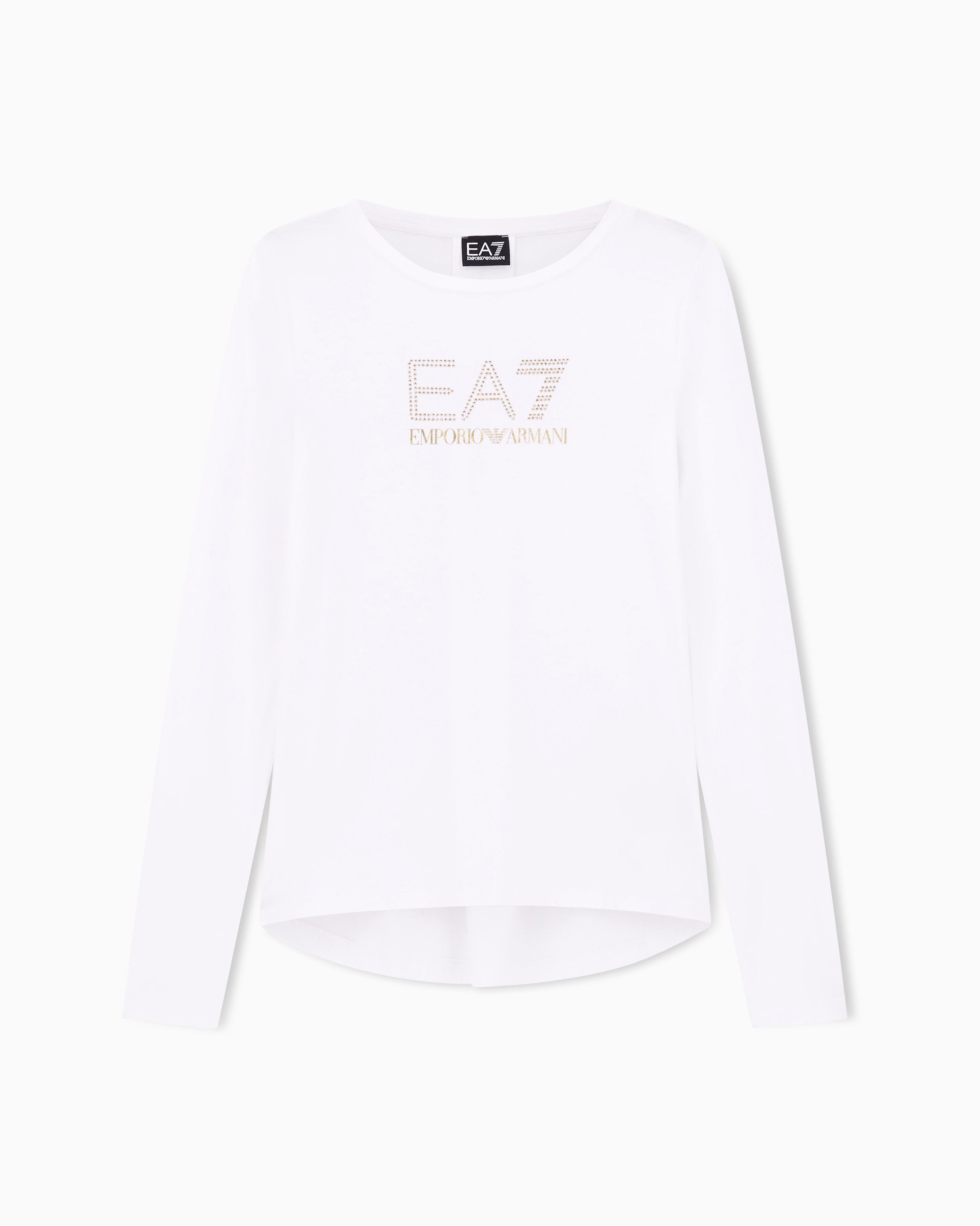 EA7 Evolution stretch cotton and modal long-sleeved T-shirt
