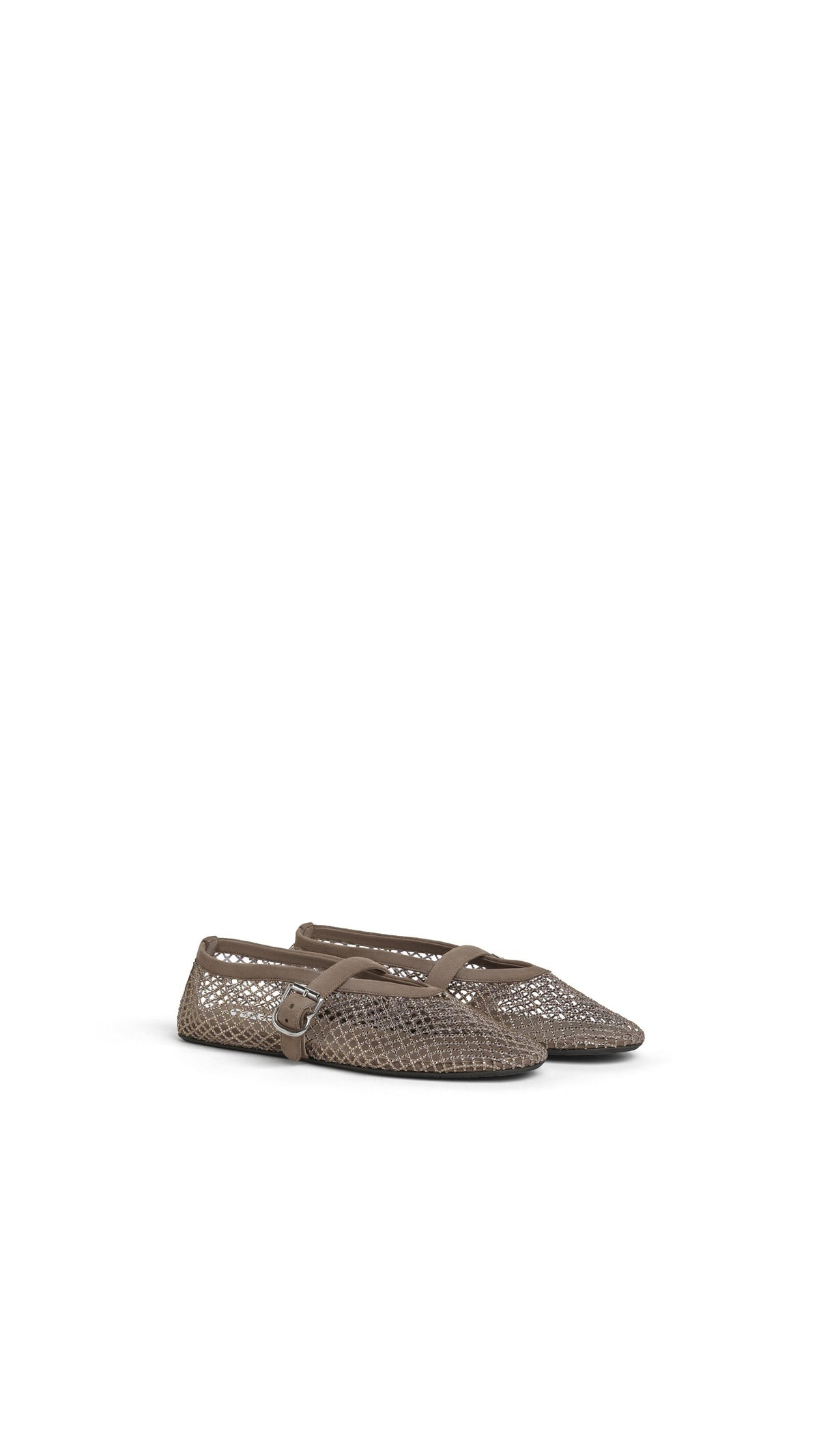 Alaïa Ballet Flats In Strass Fishnet