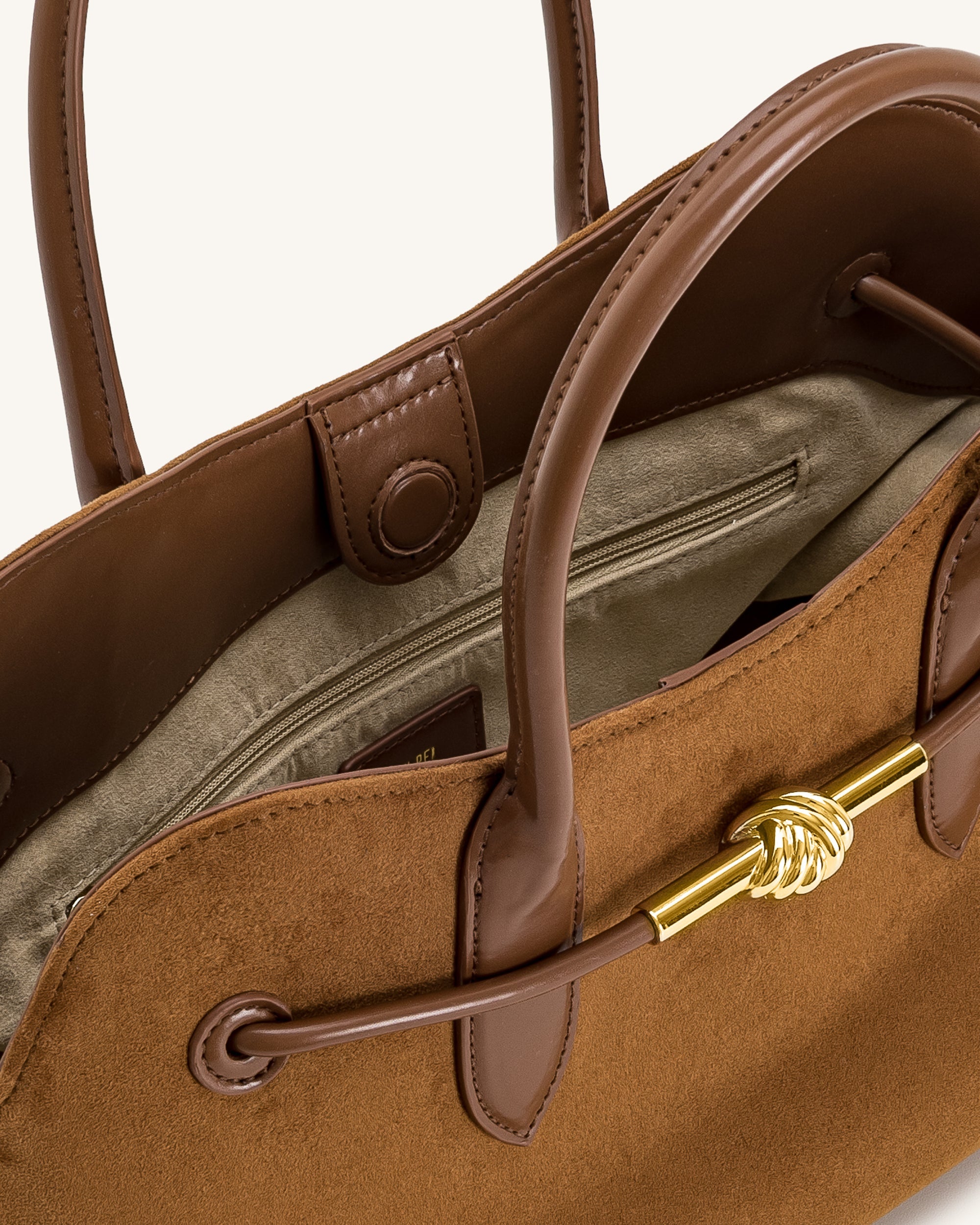 Jw Pei Adele Metal Rope Knot Tote Bag Caramel Brown