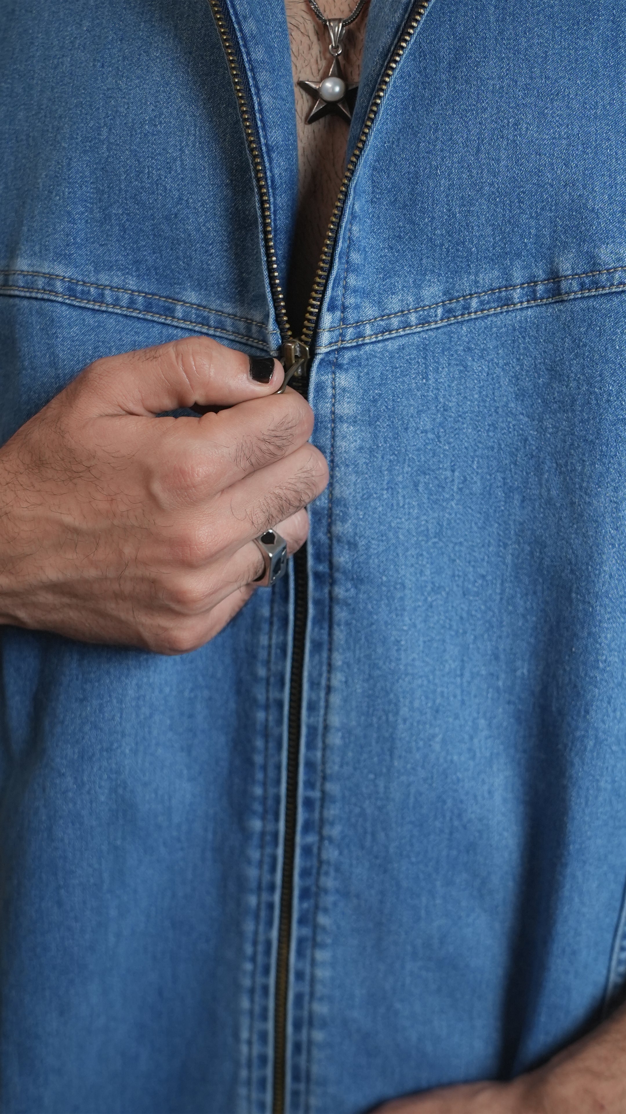 PADDED DENIM MEN'S JACKET