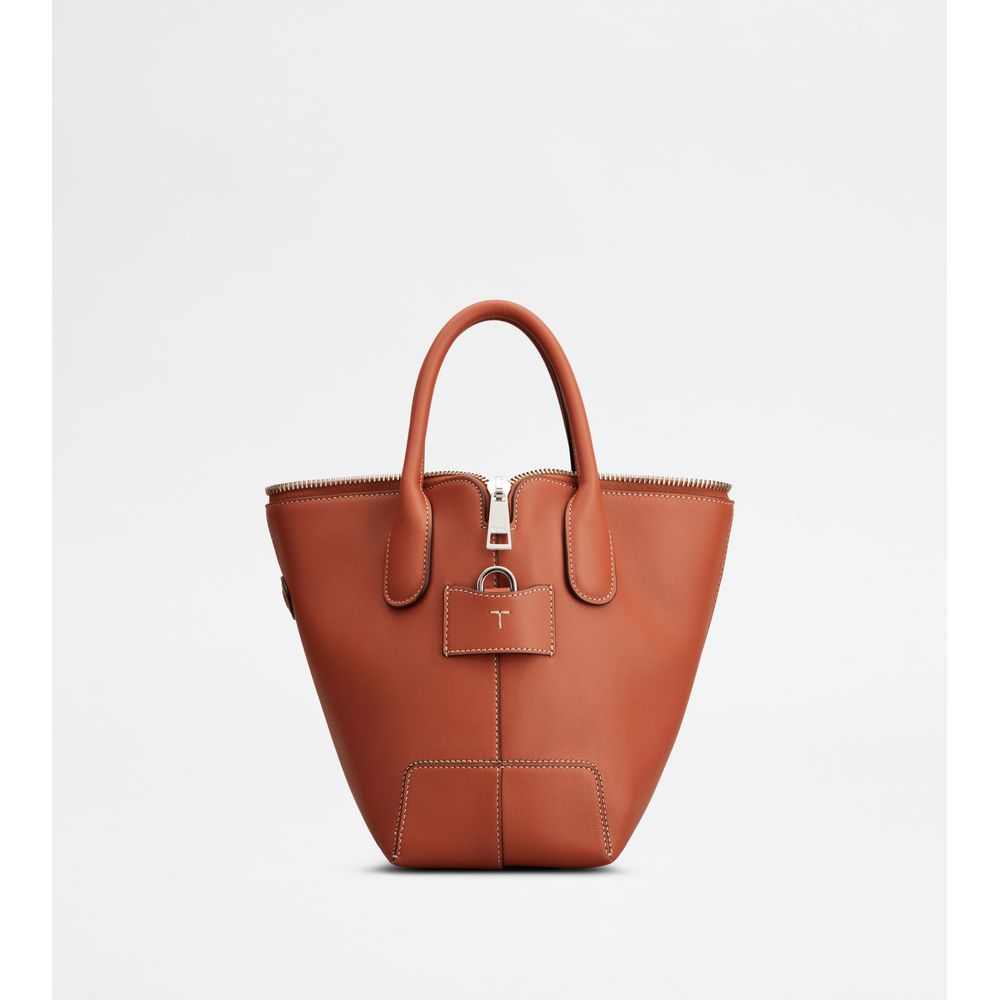 Tods Di Bag Swing In Leather Mini Brown
