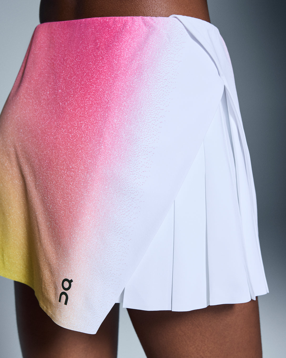 On Court Skirt Side Pleat White | Lime (Women'S)