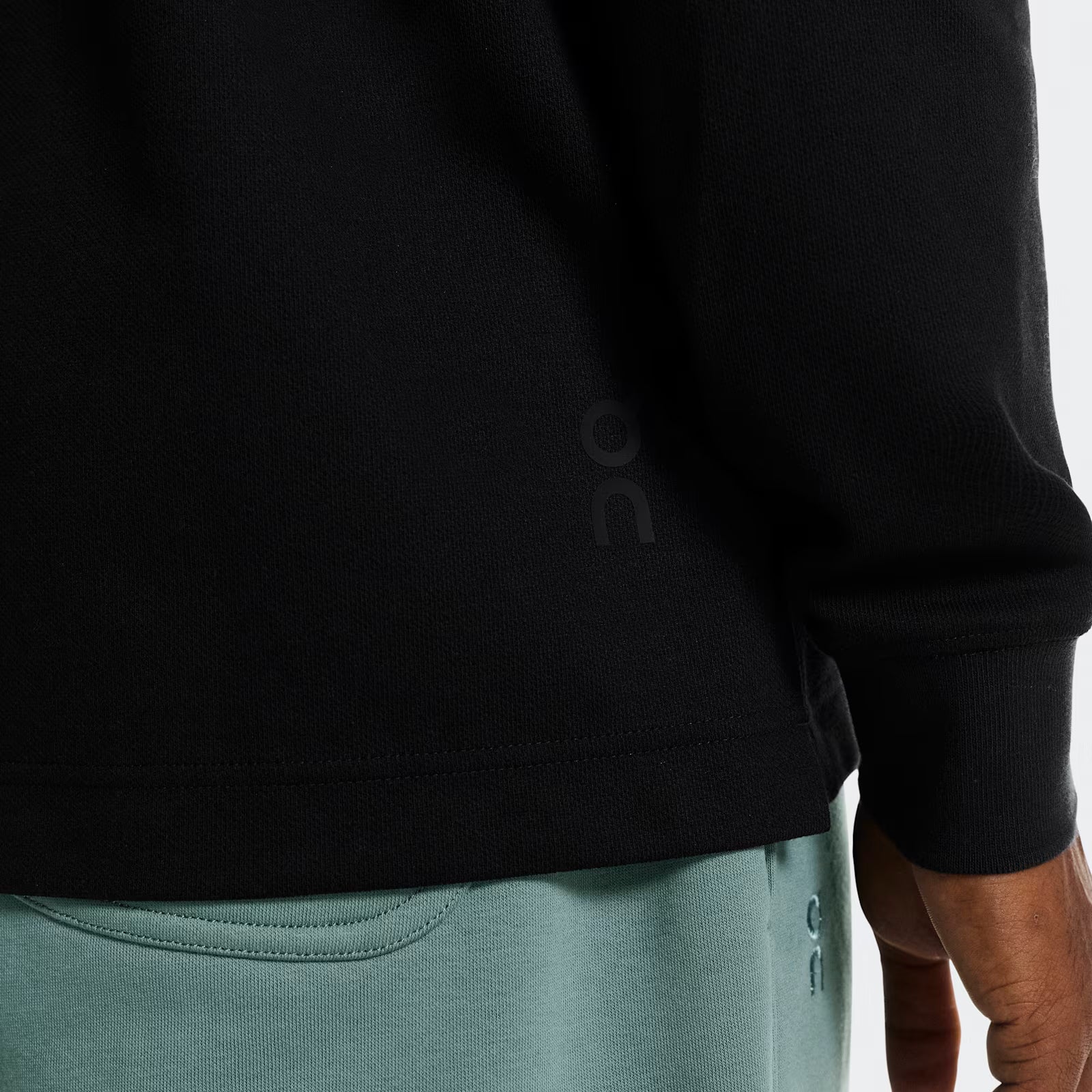 On Courtside Long-T Polo Black | Eclipse