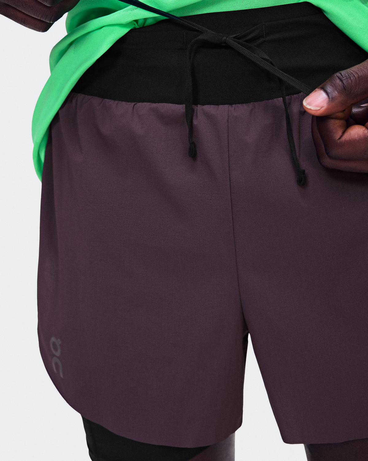 On Zero 2-In-1 Shorts Urchin | Black