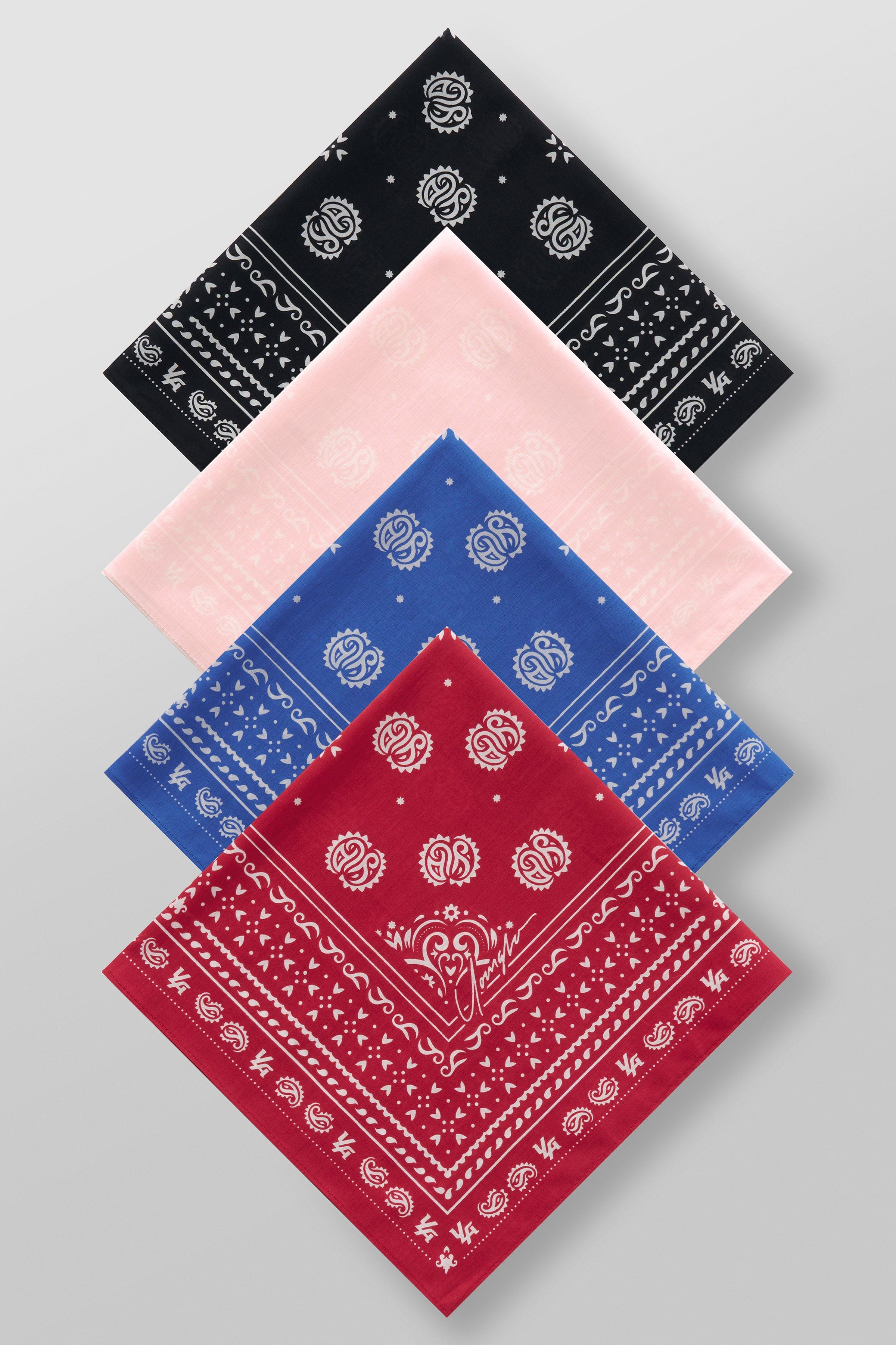YoungLA 9033 - Lah Bandanas - 4 Pack Pack 3 B