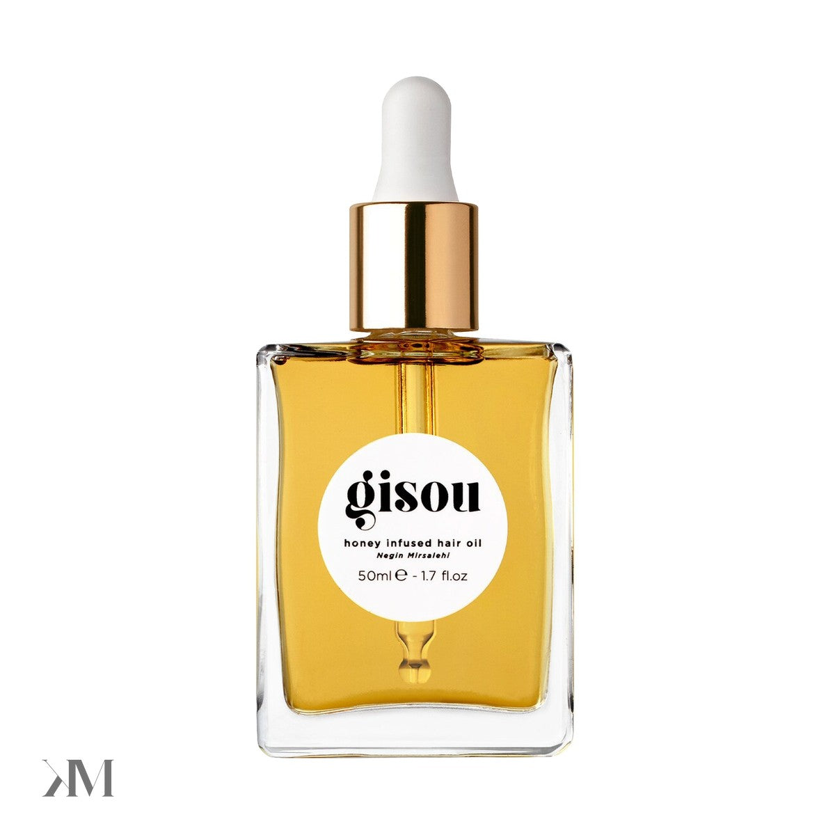 Gisou Honey Infused Hair Oil, side profile