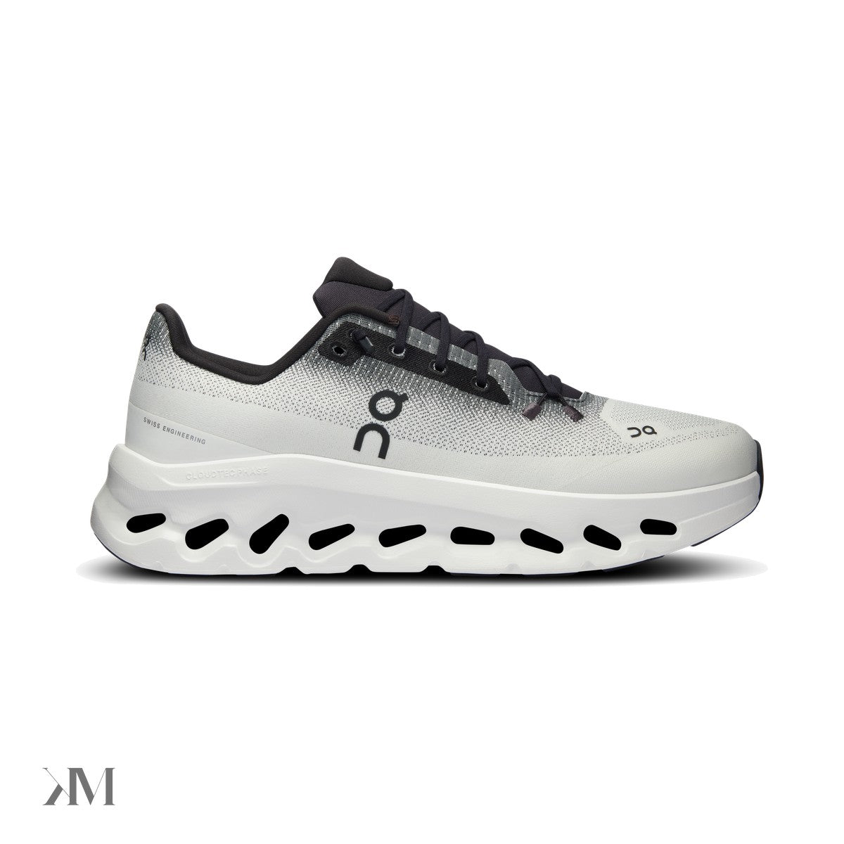 On Cloudtilt sneaker in Black Ivory, side profile showing the rocker sole