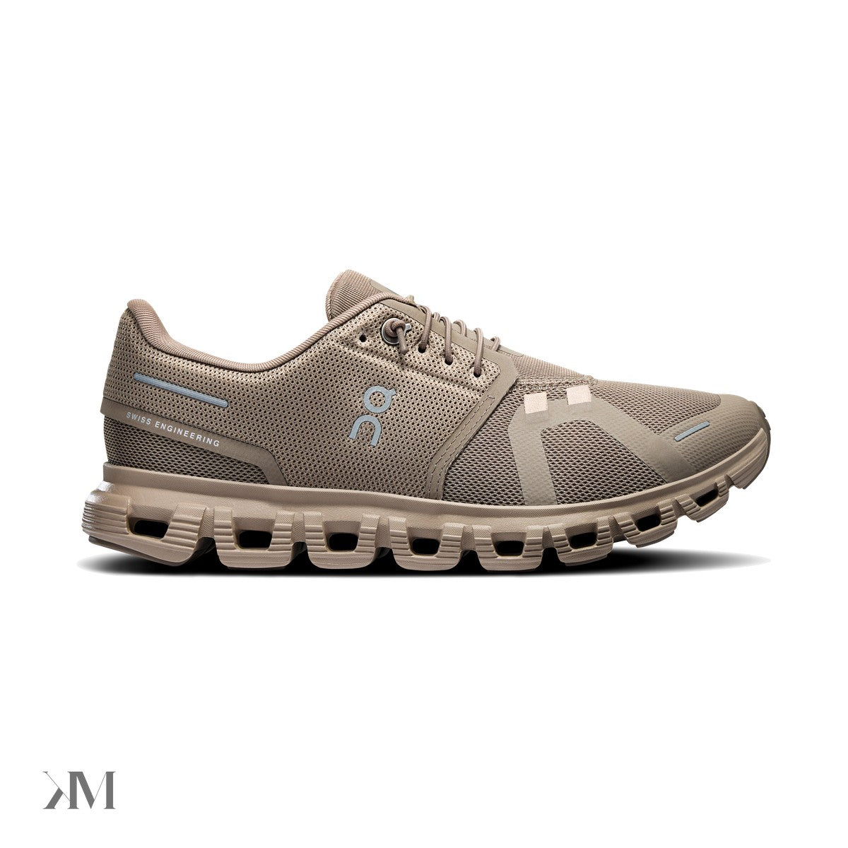 Women's On Cloud 6 Cinder Fog, side profile