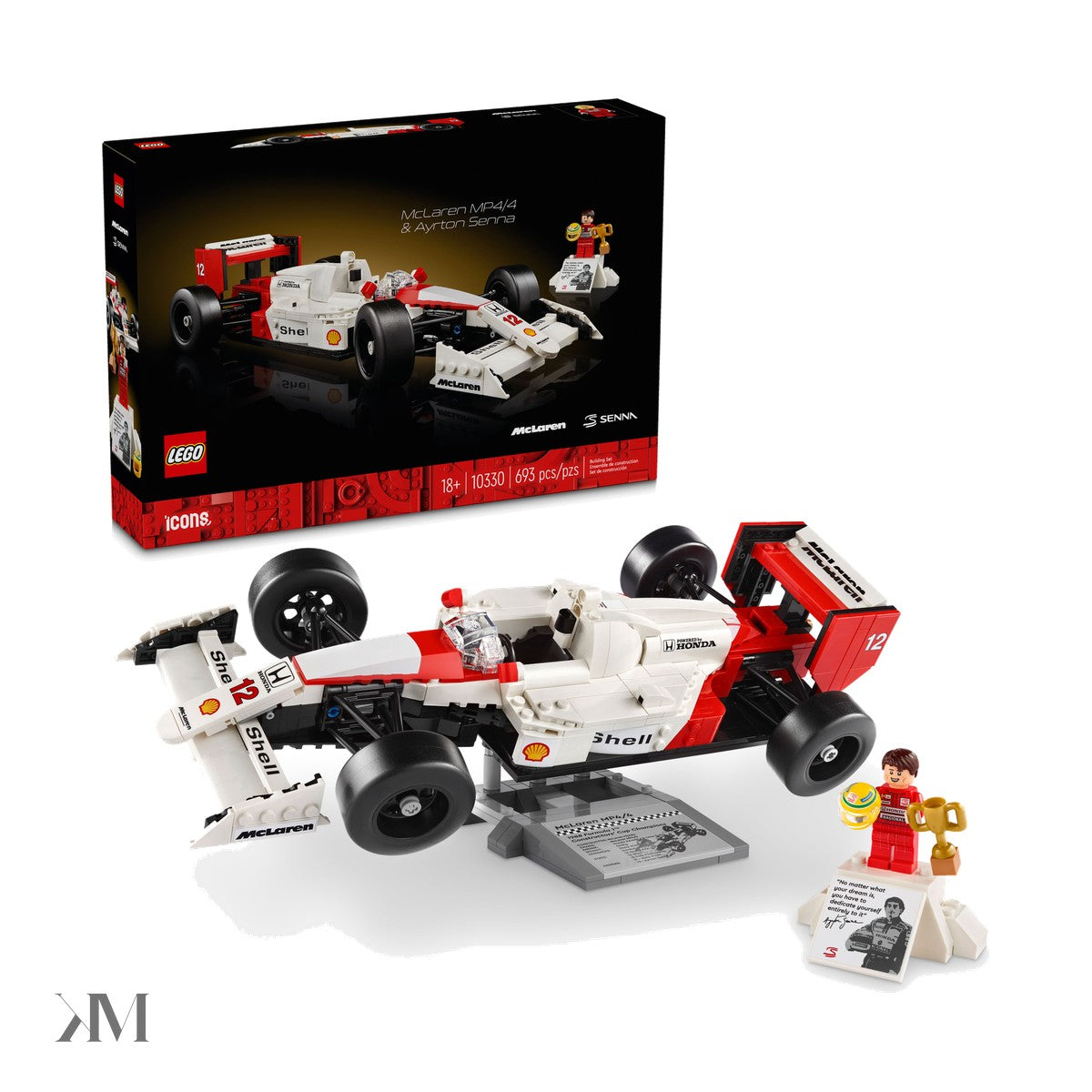 LEGO Icons McLaren MP4/4 & Ayrton Senna, front