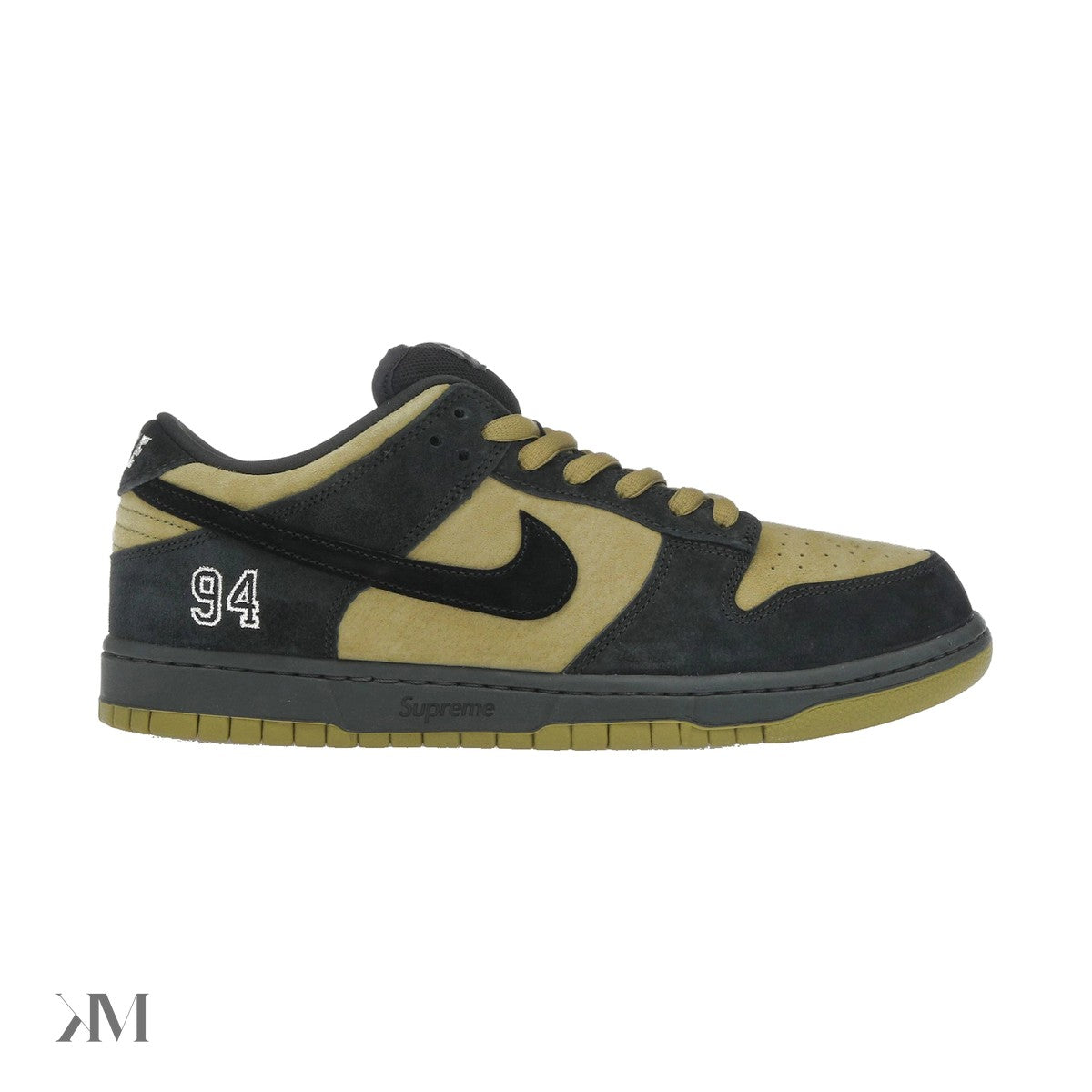 Nike SB Dunk Low Supreme 94 Camper Green, side profile