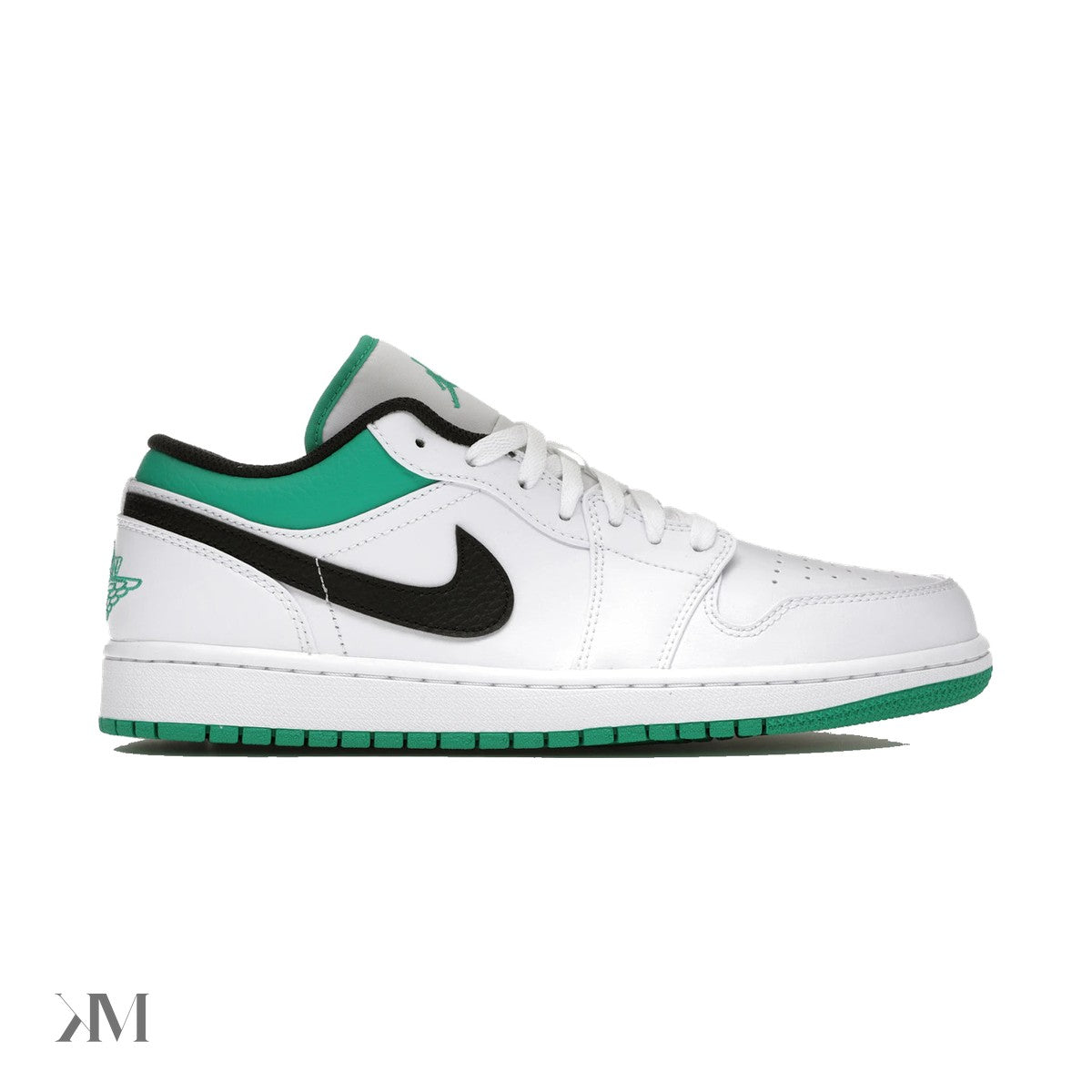 Jordan 1 Low White Lucky Green Black