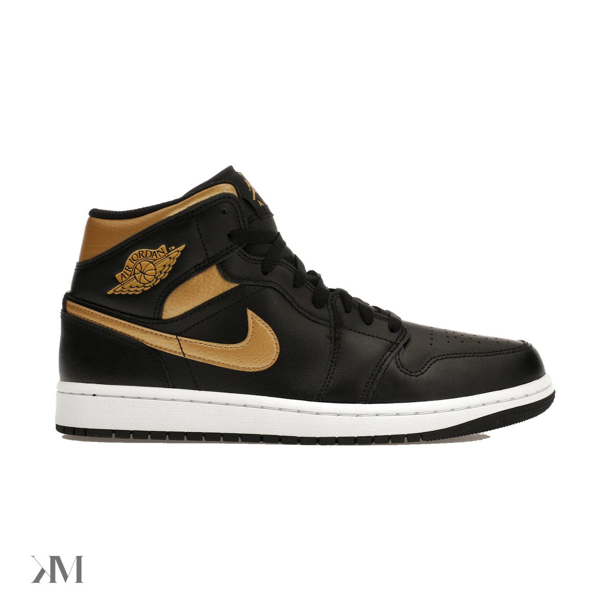 Jordan 1 Mid Black Metallic Gold