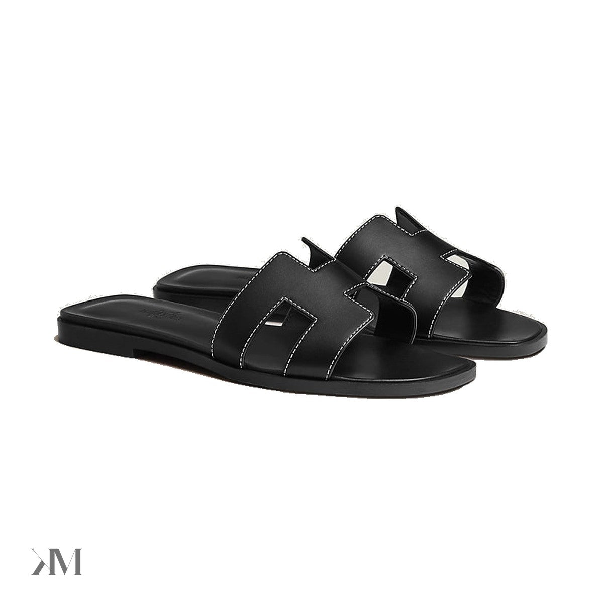 Hermes Oran Swift Black Noir, side profile