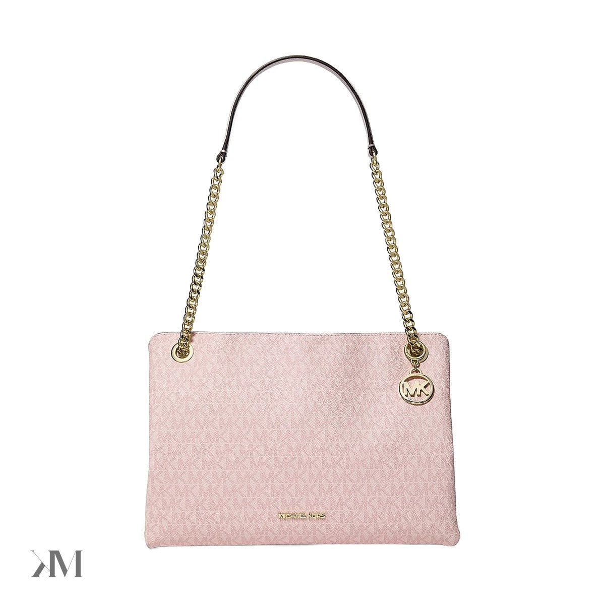 Christina Medium Signature Logo Messenger Bag Powder Blush Powder Blush