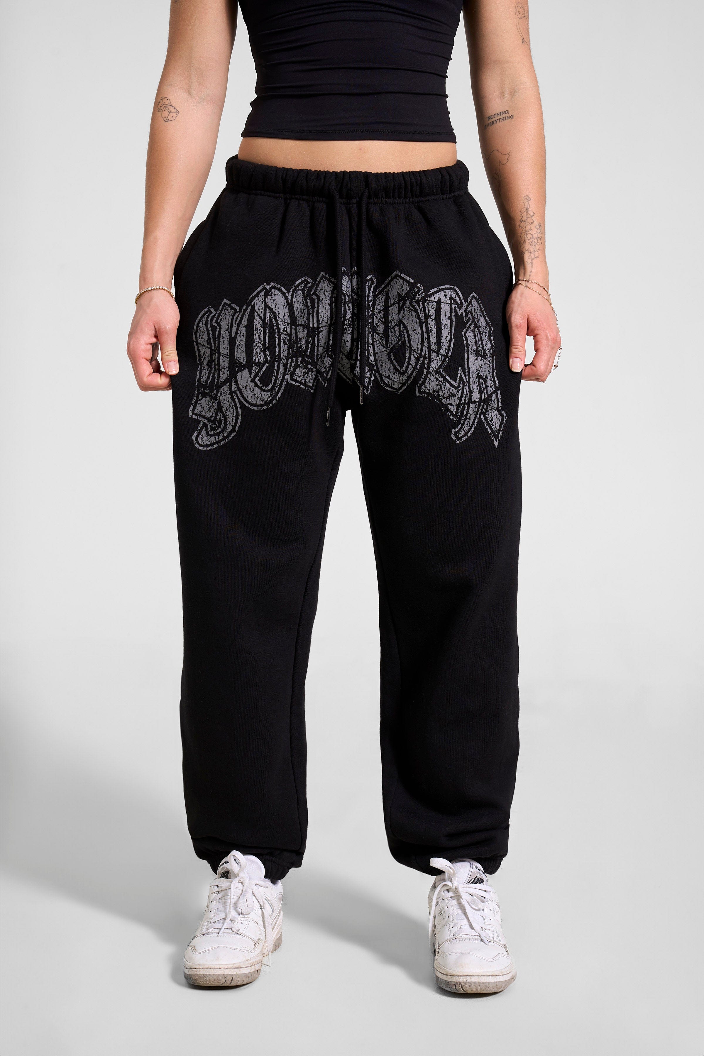 YoungLA W257 My eyes are up here Jogger Black