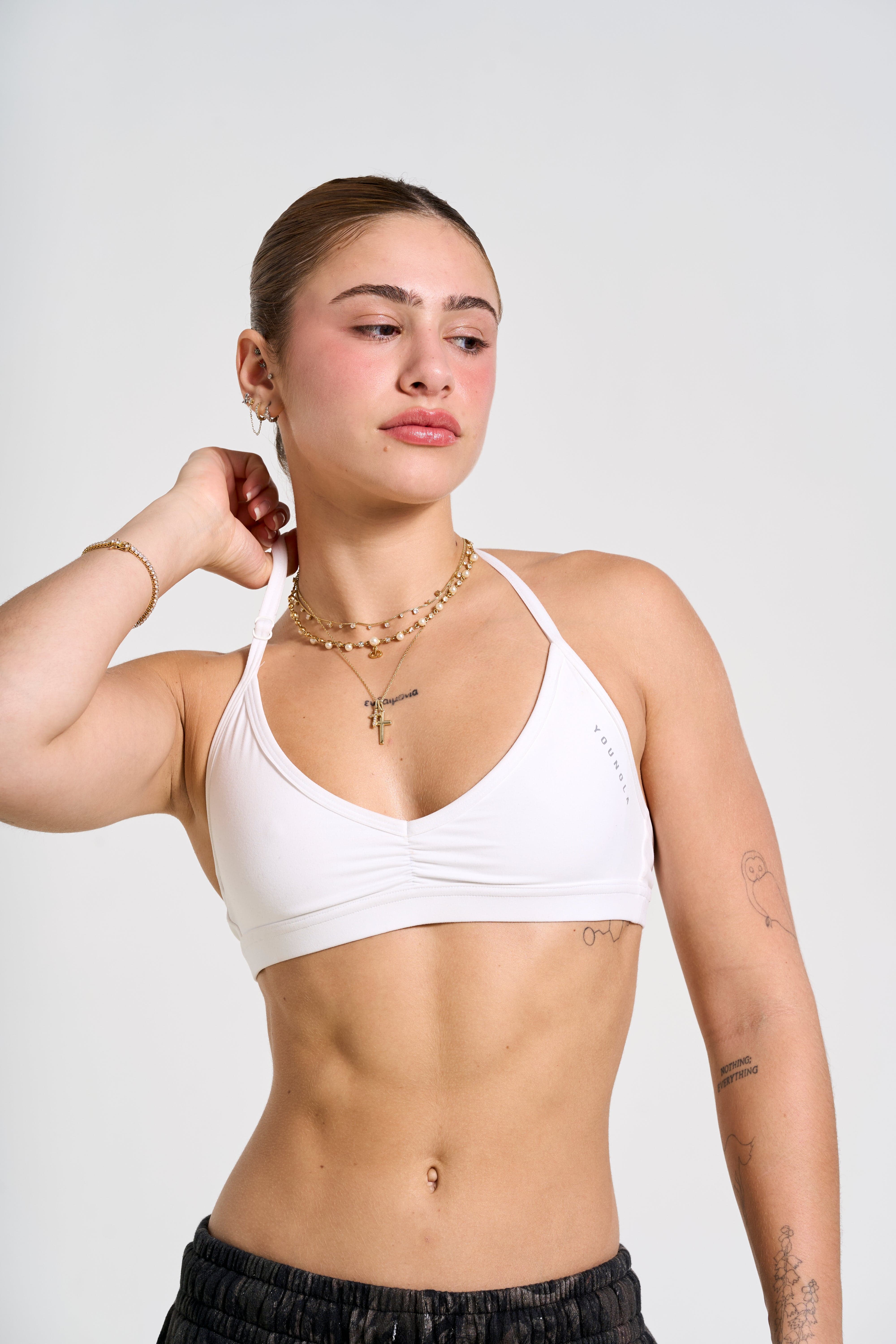 YoungLA W335 URBAN V-NECK BRA Fall 24' White