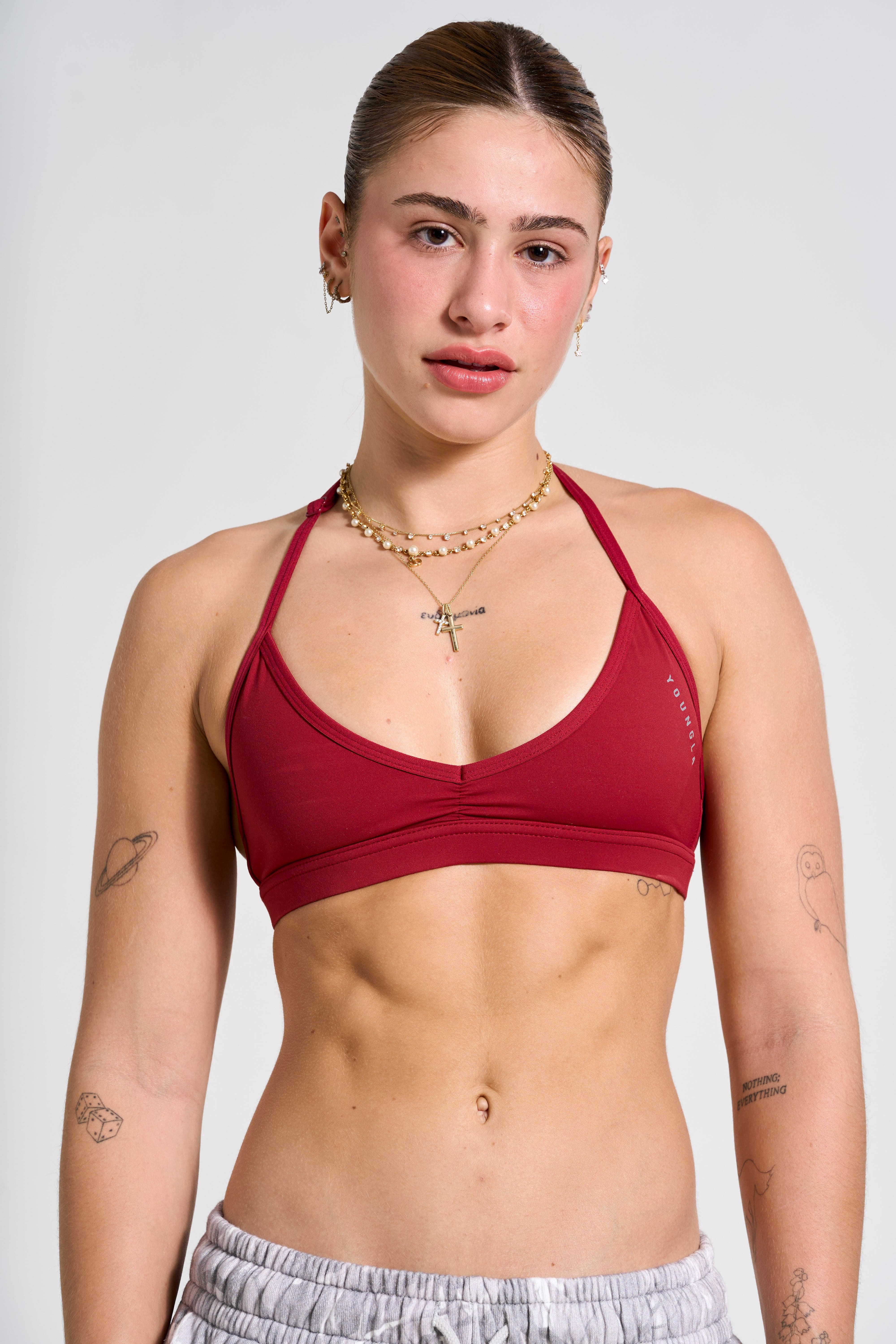 YoungLA W335 URBAN V-NECK BRA Fall 24' Red