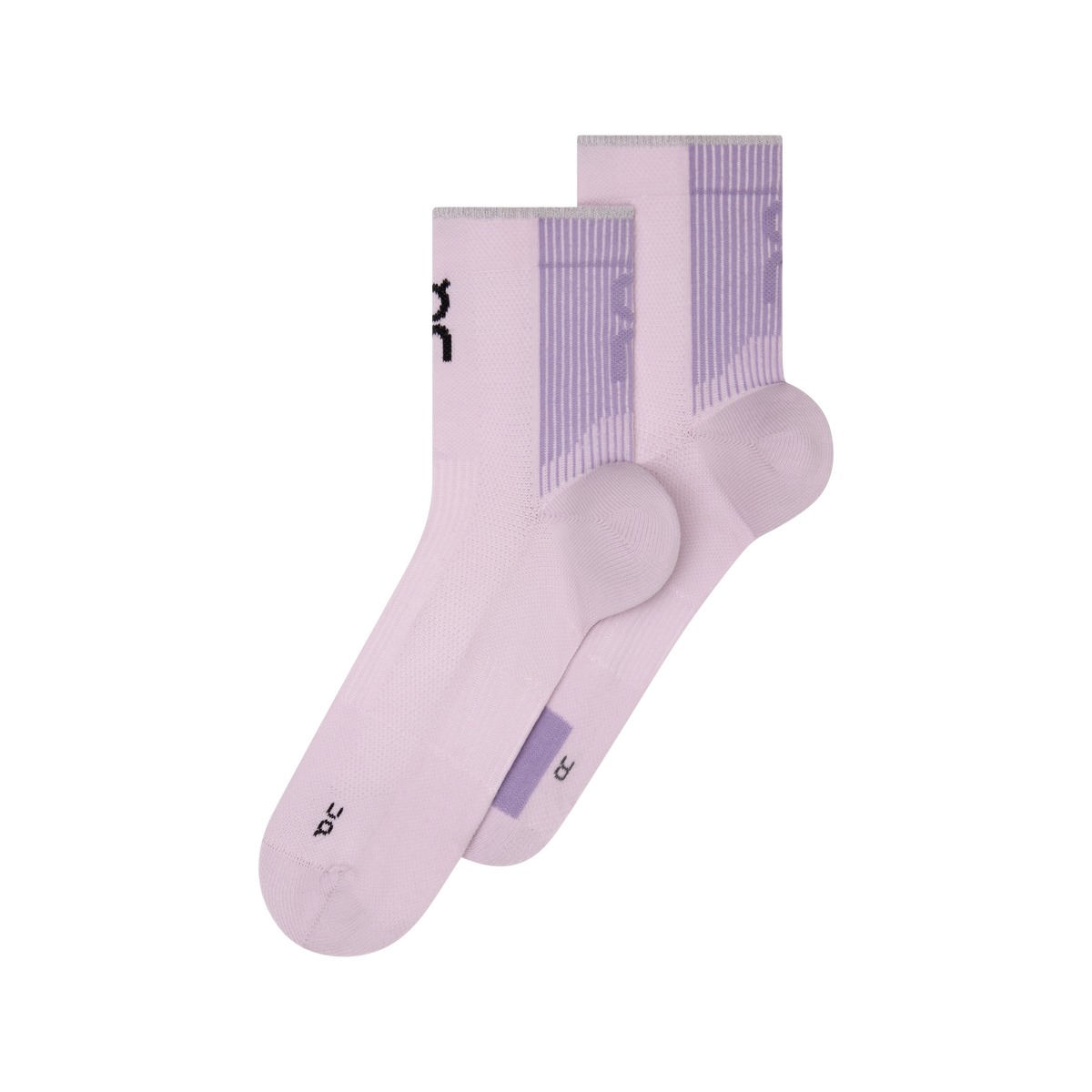 On Performance Run Sock Mid Foxglove | Mallow