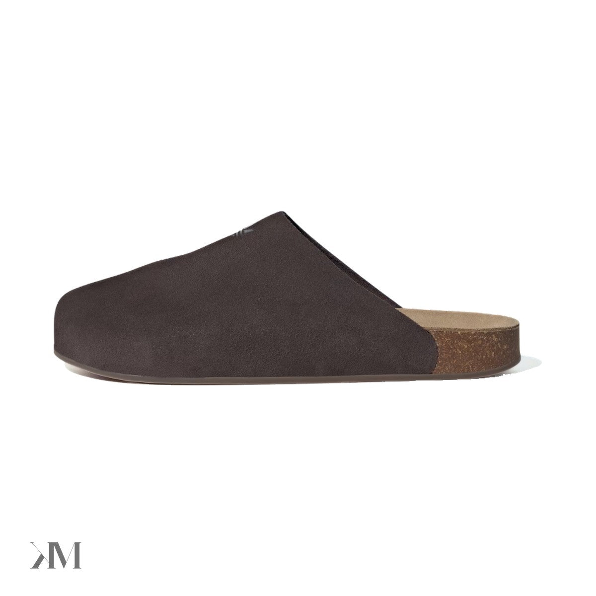 adidas Adimule Slides Dark Brown Gum, side profile