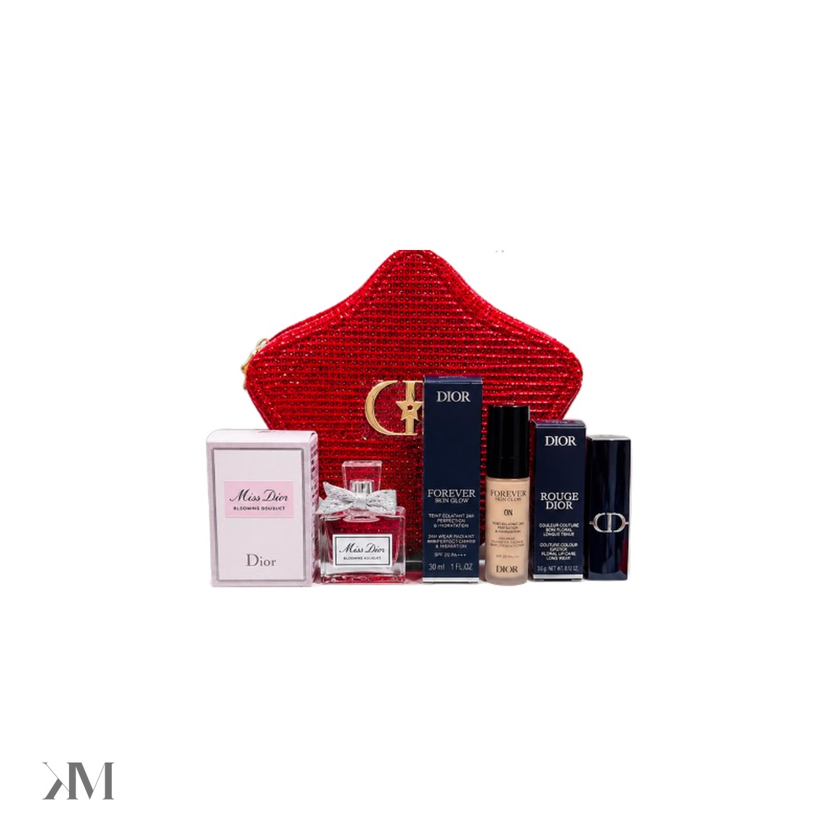 Dior Red Star Cosmetic Pouch Gift Set, side profile