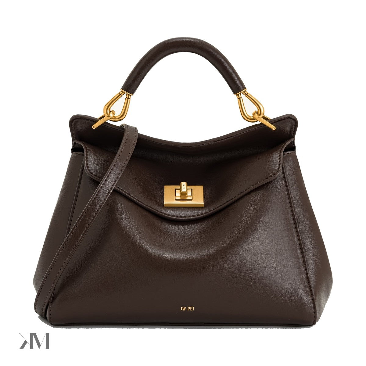 Jw Pei Lucia Classic Top Handbag Dark Brown