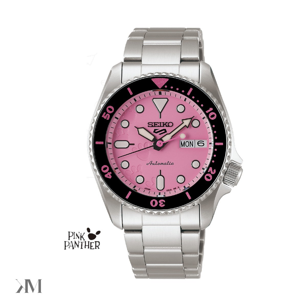 Seiko Pink Panther Limited Edition 5 Sports SKX Series, front