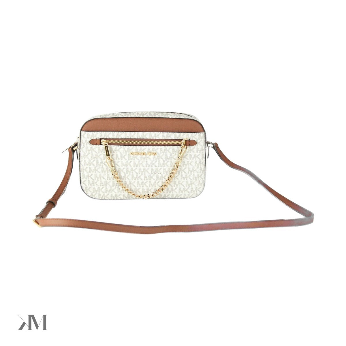 Michael Kors Jet Set East West Crossbody Bag Large Vanilla/Brown