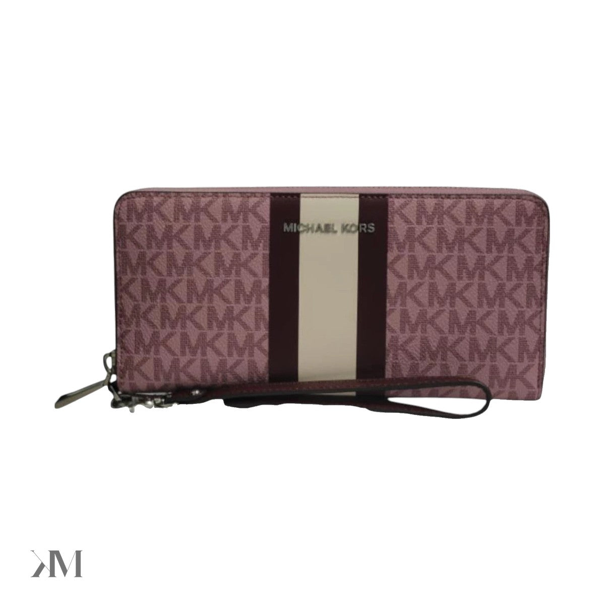Michael Kors Jet Set Travel Continental Wristlet Royal Pink Multi