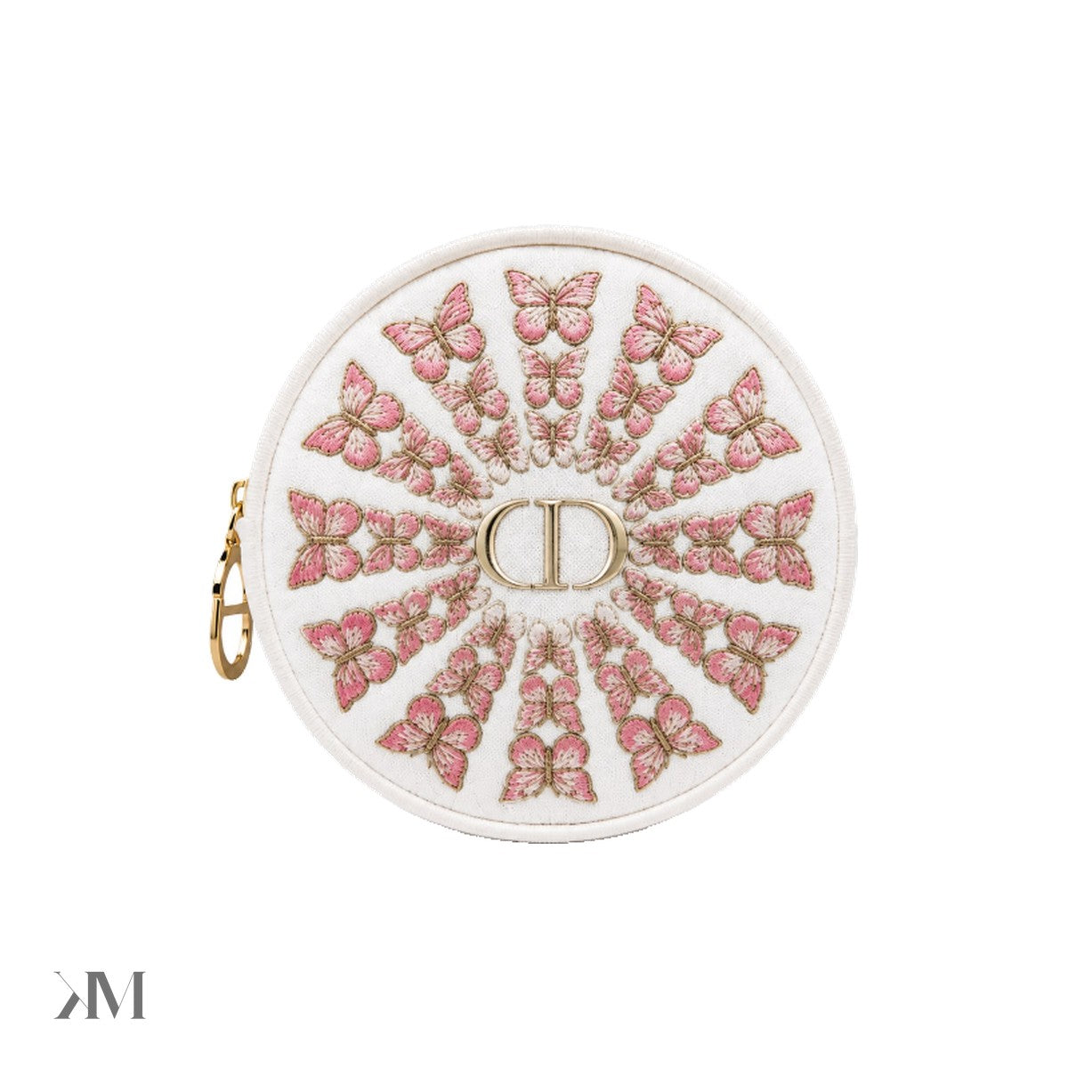 Dior butterfly embroidered pouch